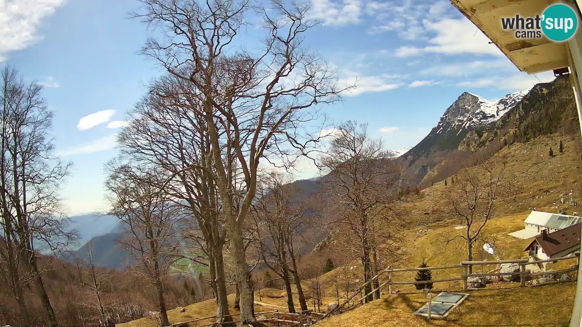 Cámara en vivo de la cabaña de montaña Planina Razor (1315) | vista hacia Tolminski Migovec