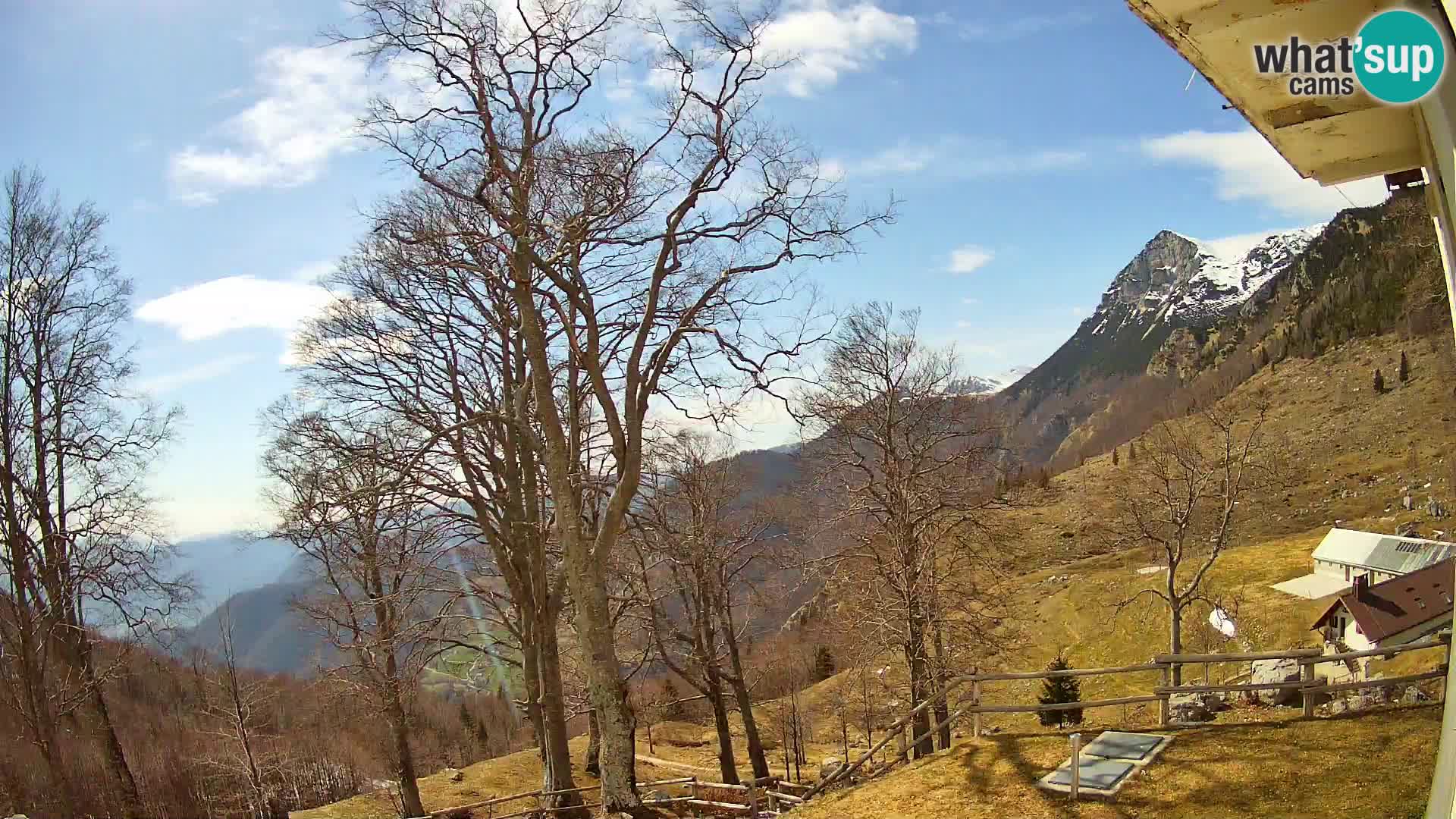 Baita di montagna Planina Razor webcam (1315) | vista su Tolminski Migovec