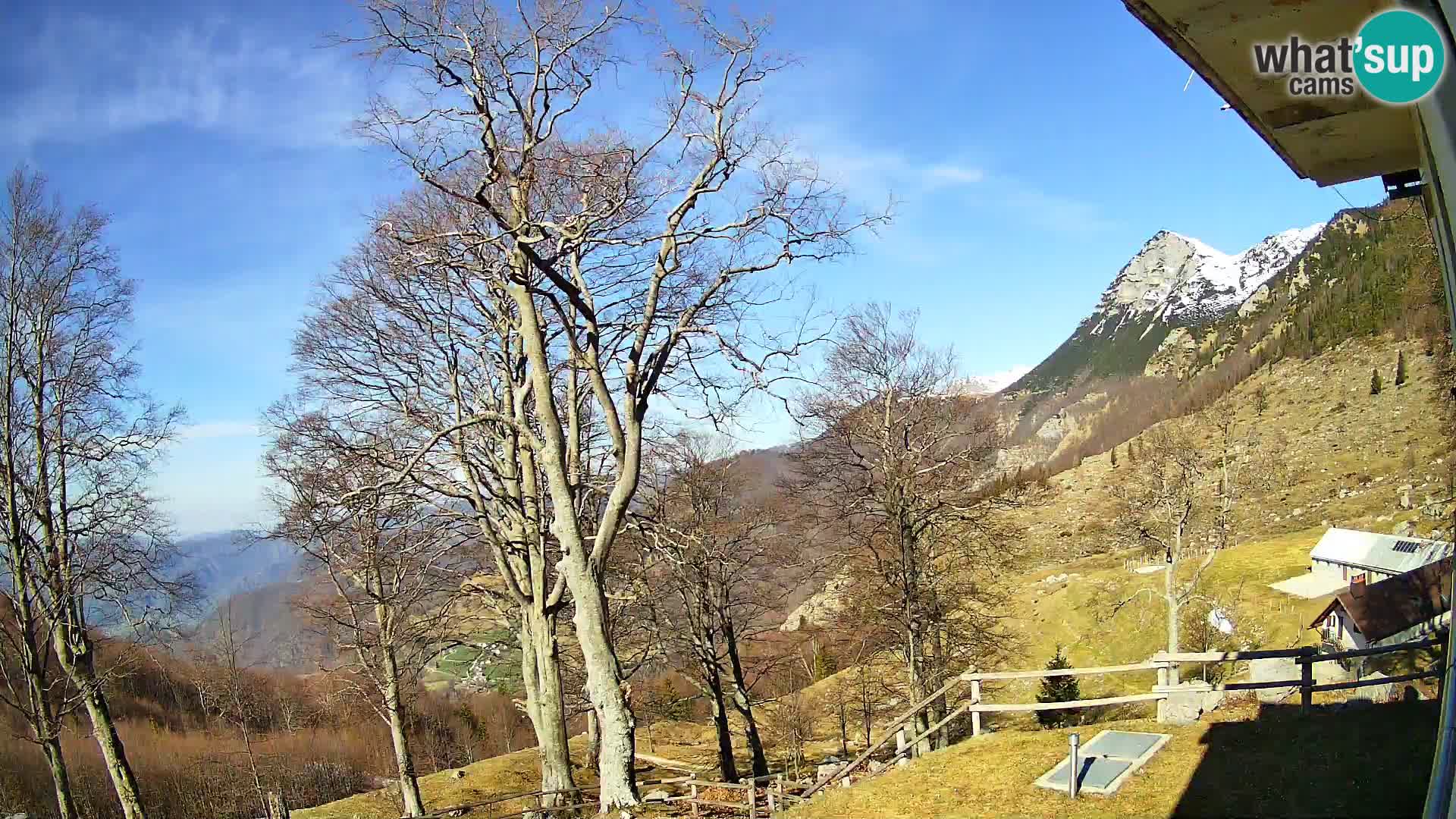 Baita di montagna Planina Razor webcam (1315) | vista su Tolminski Migovec