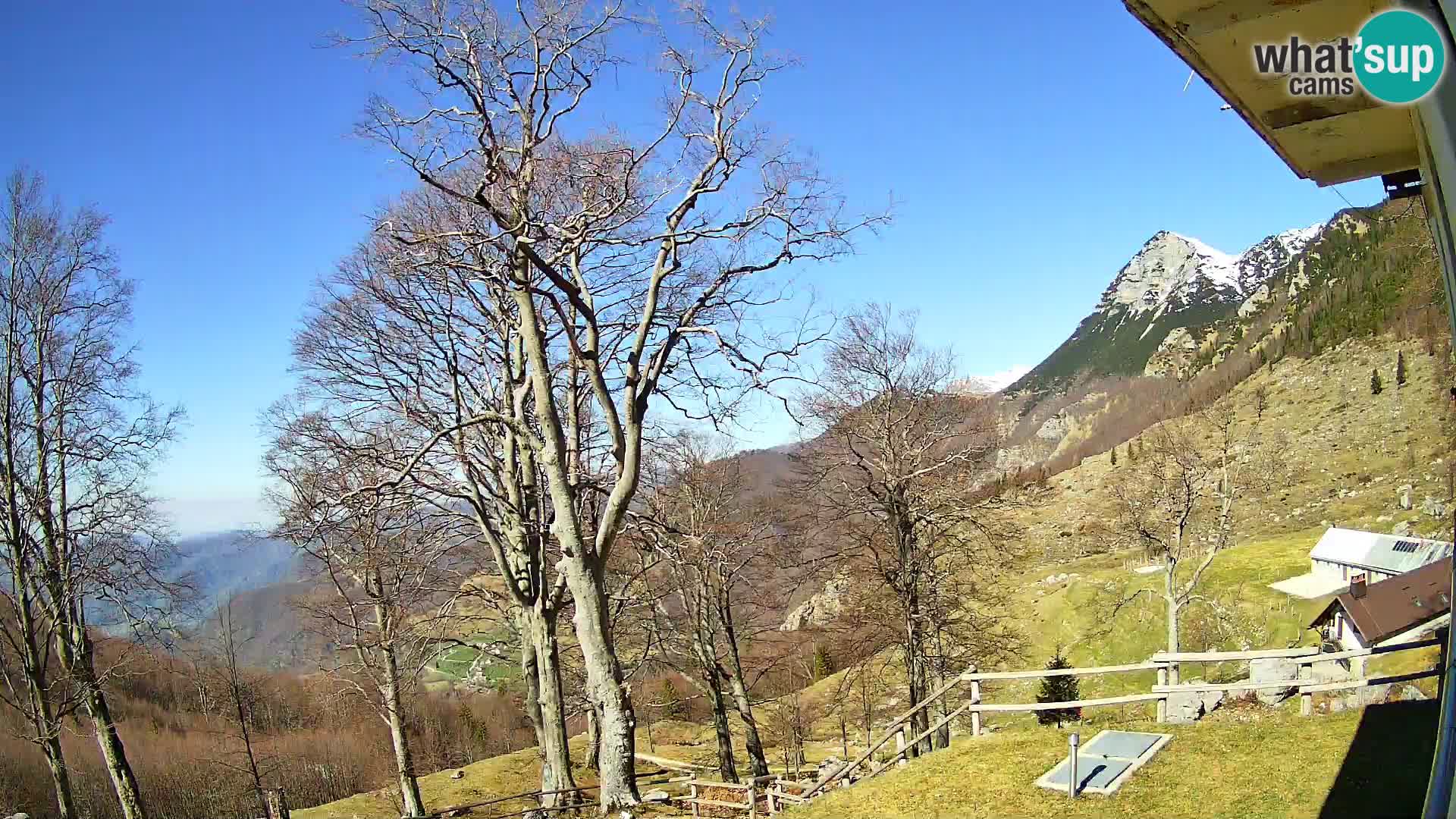 Planina Razor Mountain Hut live cam (1315) | view to Tolminski Migovec