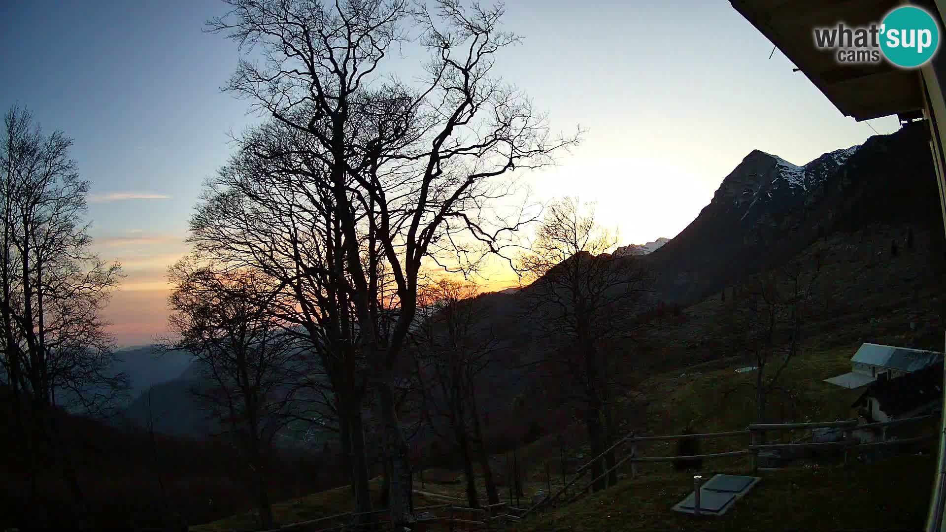Cámara en vivo de la cabaña de montaña Planina Razor (1315) | vista hacia Tolminski Migovec