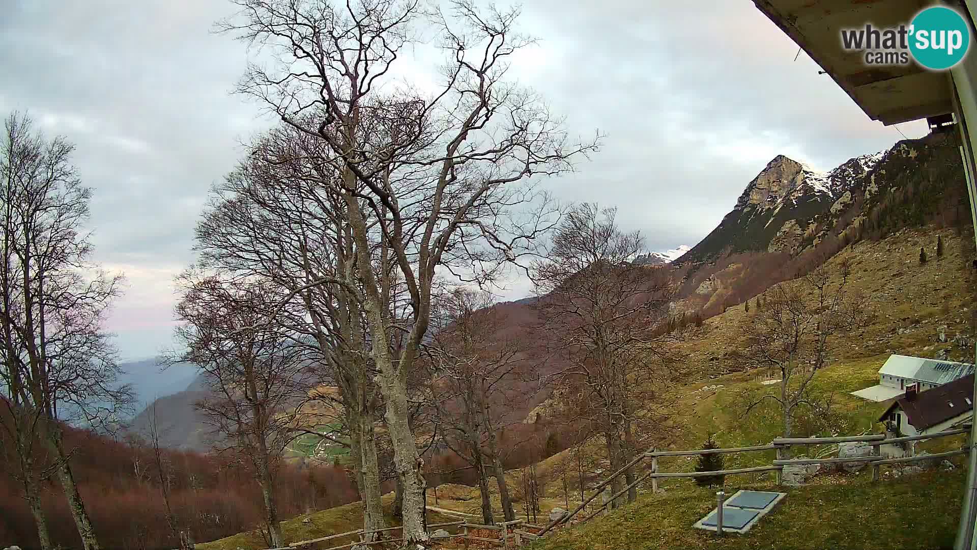 Cámara en vivo de la cabaña de montaña Planina Razor (1315) | vista hacia Tolminski Migovec