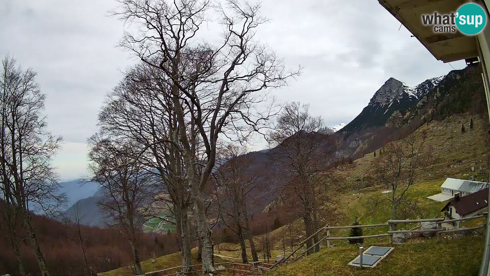 Cámara en vivo de la cabaña de montaña Planina Razor (1315) | vista hacia Tolminski Migovec