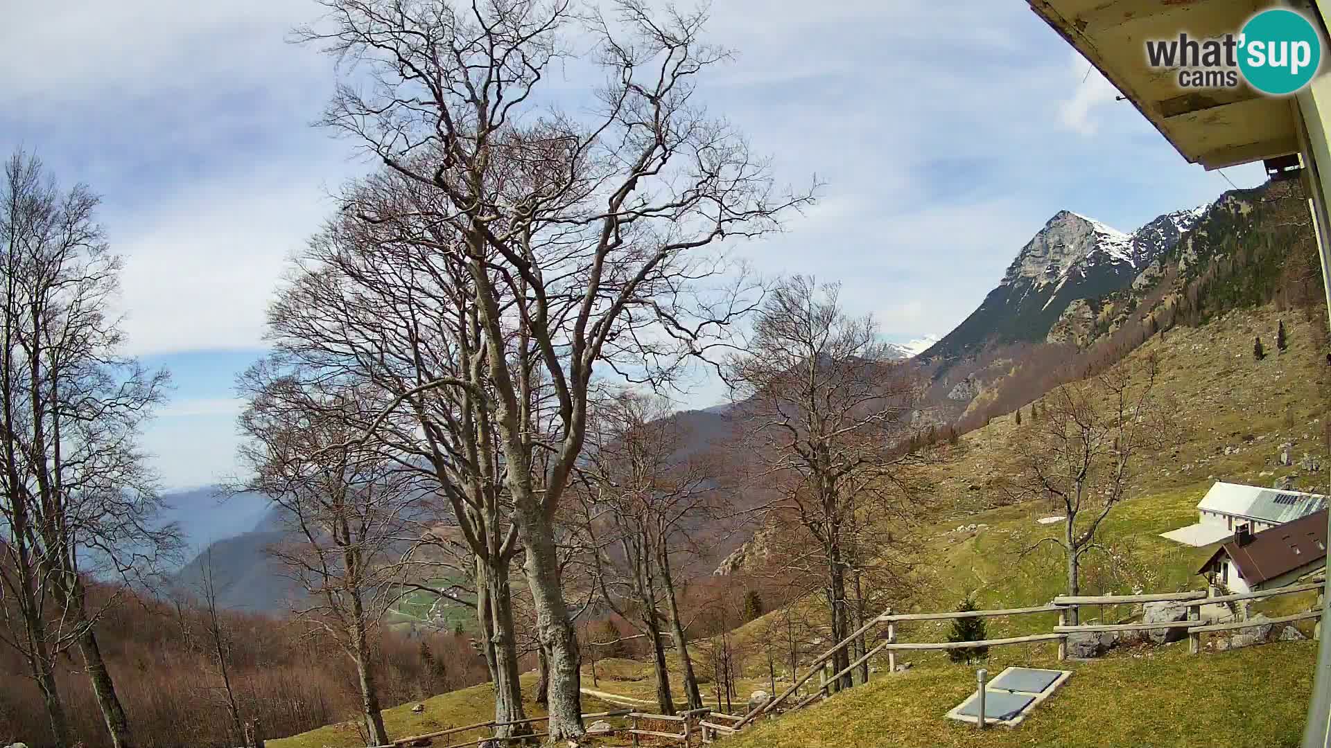 Baita di montagna Planina Razor webcam (1315) | vista su Tolminski Migovec