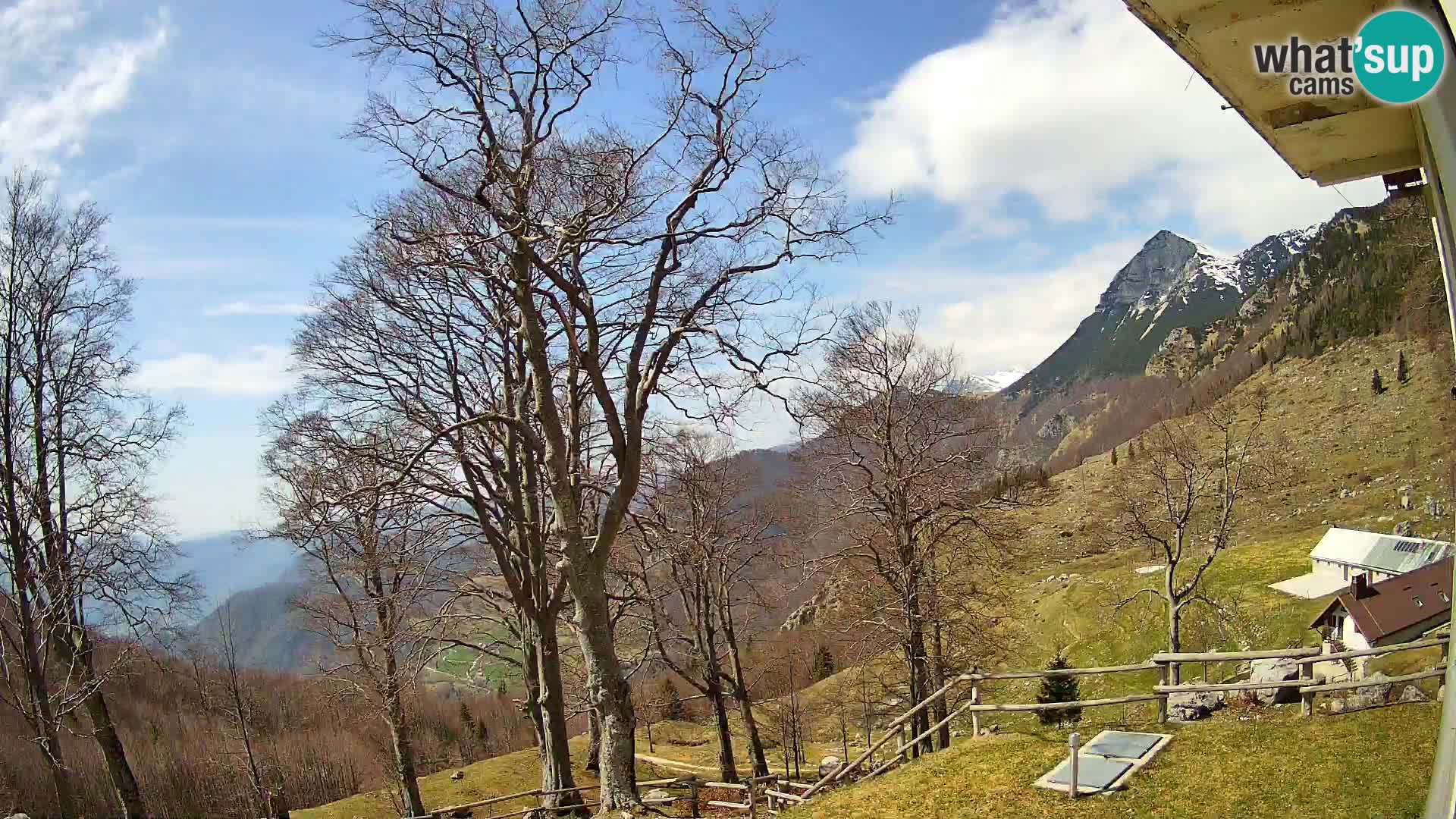 Planina Razor Mountain Hut live cam (1315) | view to Tolminski Migovec