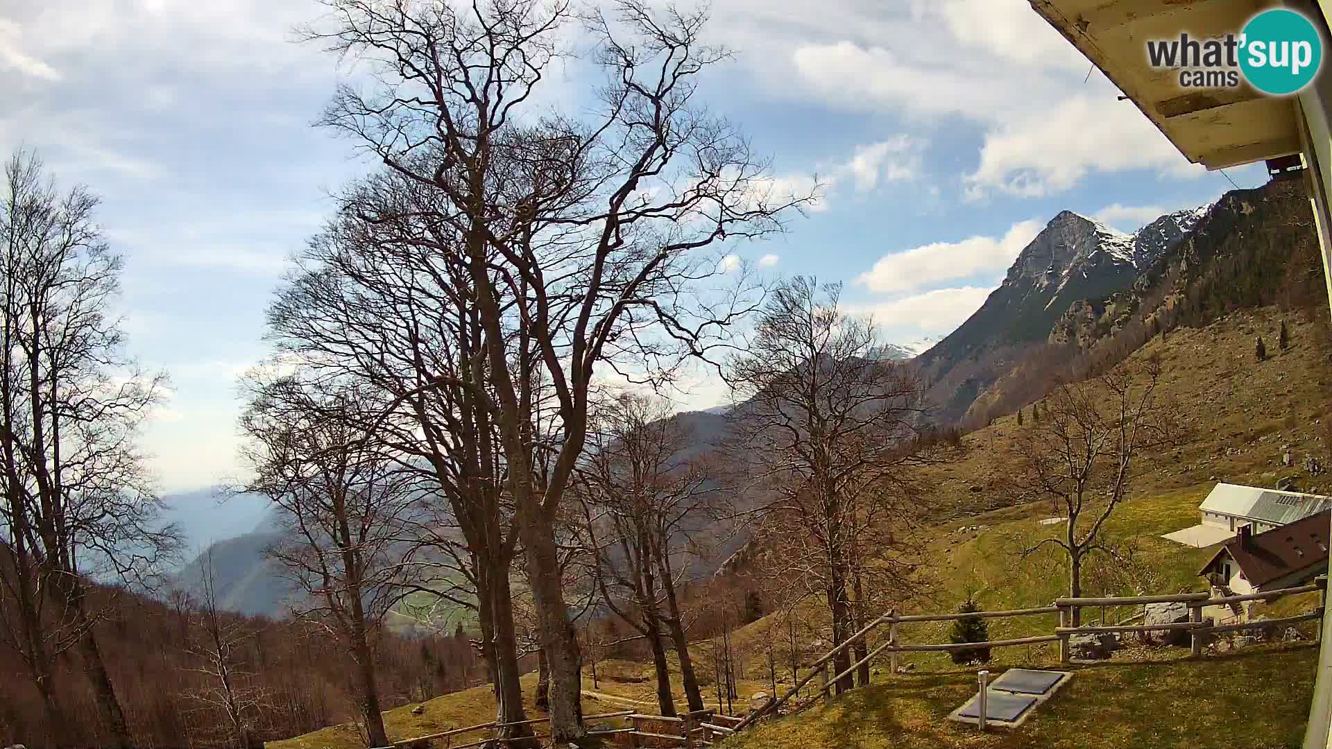 Baita di montagna Planina Razor webcam (1315) | vista su Tolminski Migovec