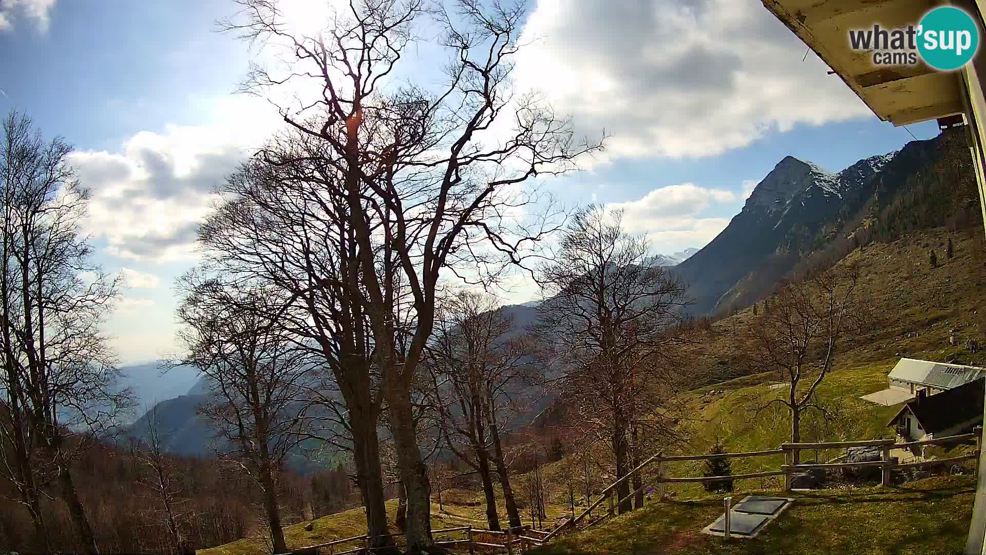 Planina Razor Mountain Hut live cam (1315) | view to Tolminski Migovec