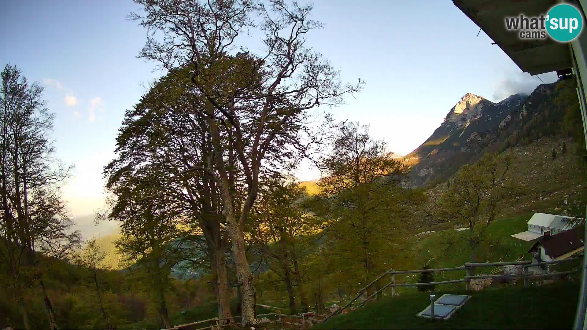 Cámara en vivo de la cabaña de montaña Planina Razor (1315) | vista hacia Tolminski Migovec