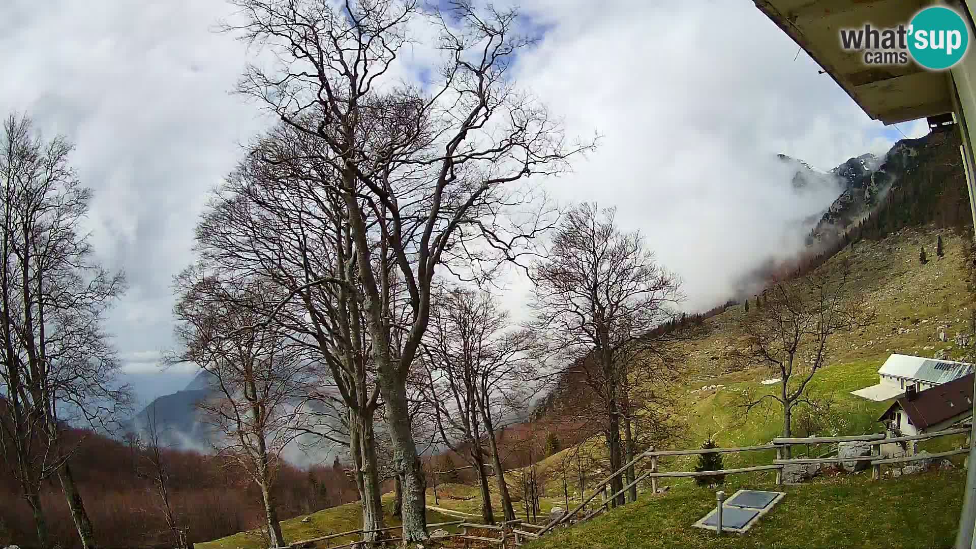 Koča na Planini Razor spletna kamera (1315) | Pogled na Tolminski Migovec