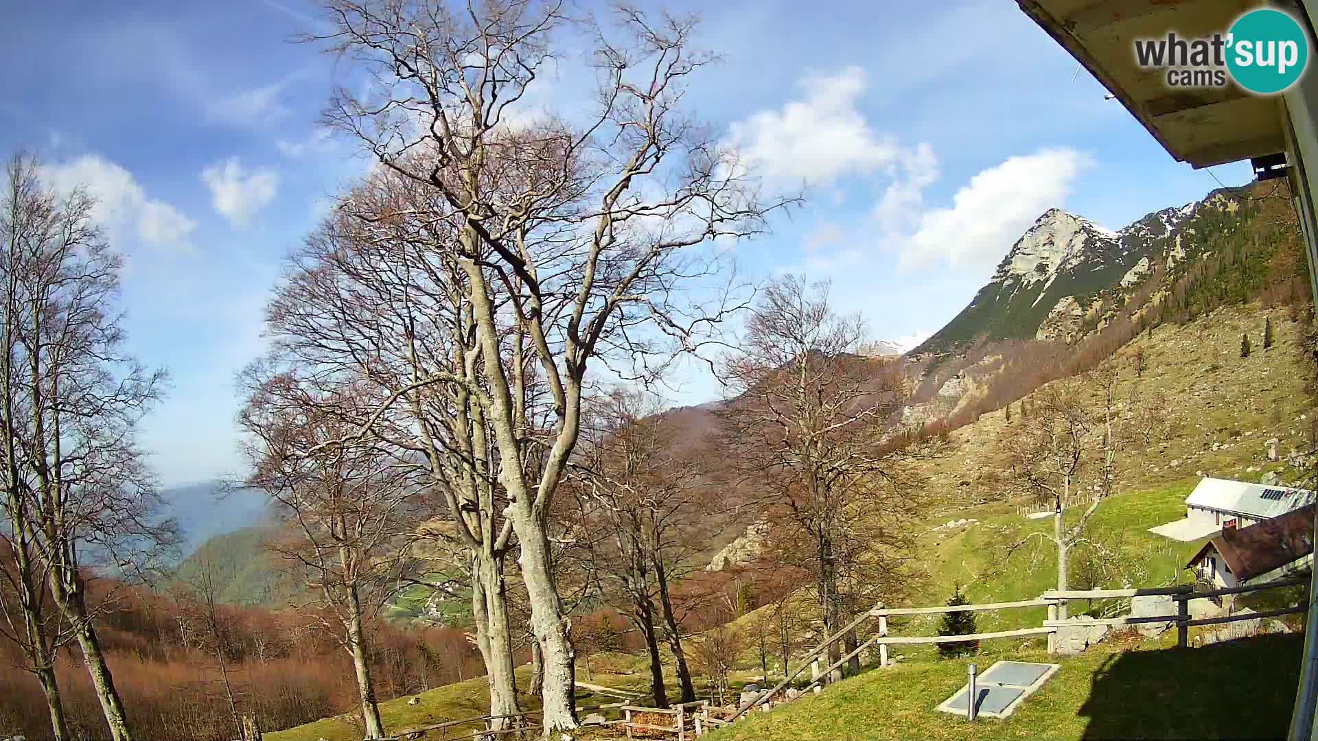 Planina Razor Mountain Hut live cam (1315) | view to Tolminski Migovec