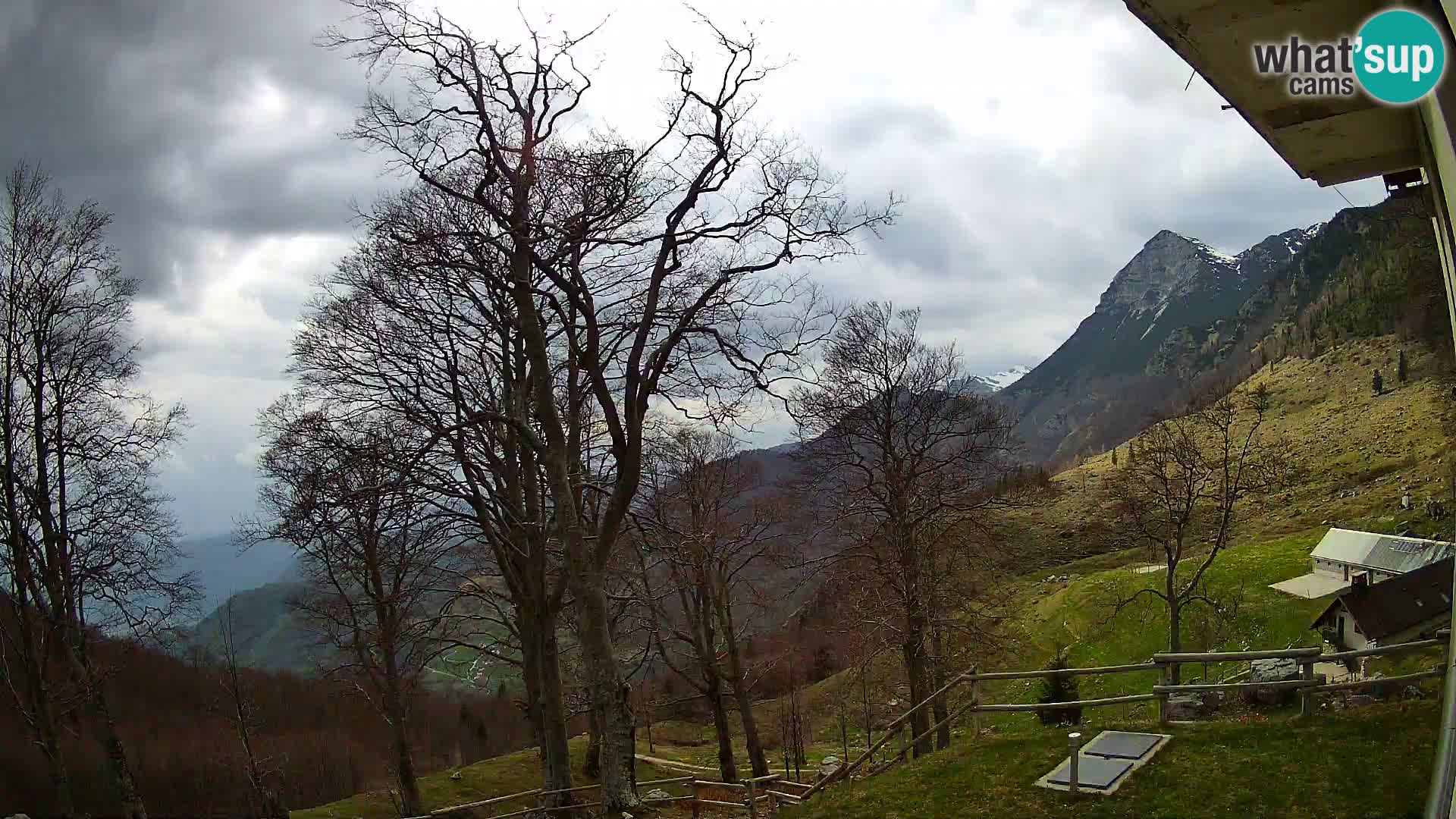 Baita di montagna Planina Razor webcam (1315) | vista su Tolminski Migovec