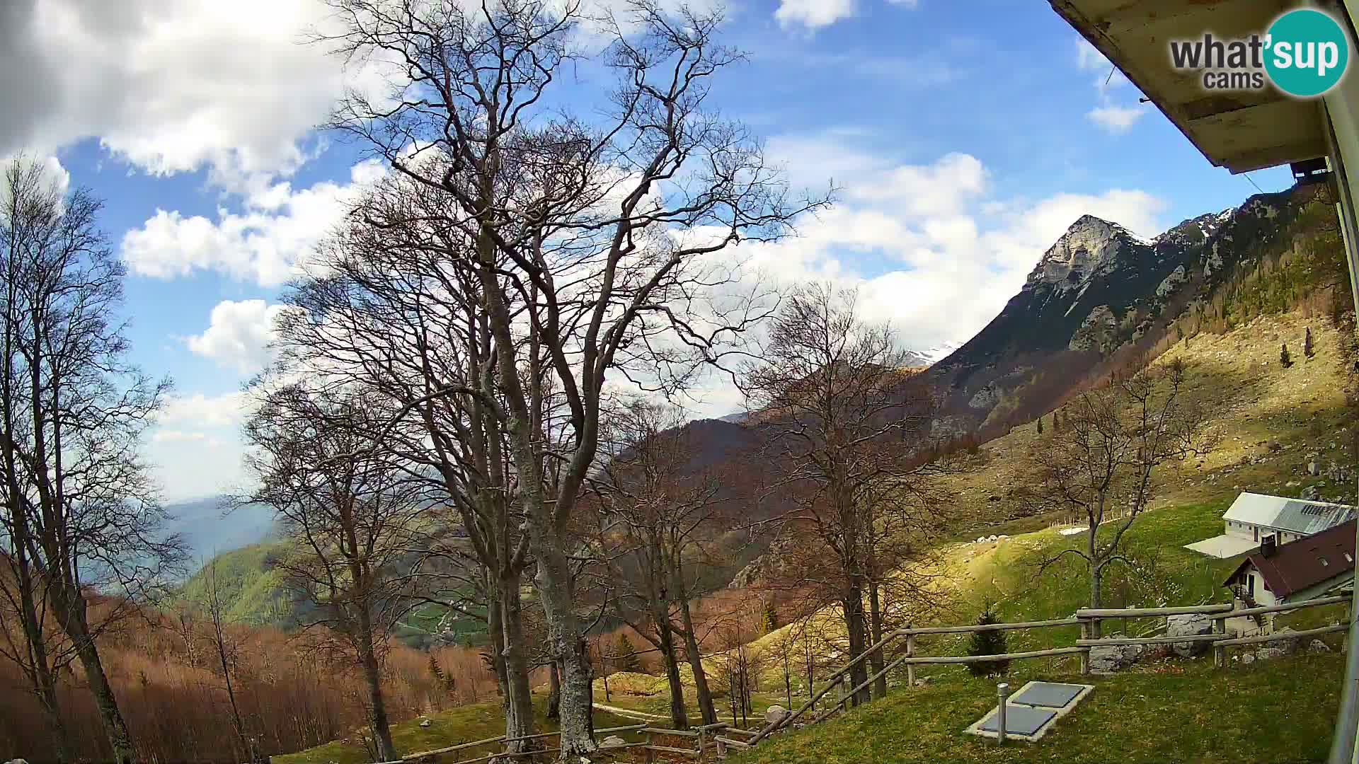 Baita di montagna Planina Razor webcam (1315) | vista su Tolminski Migovec