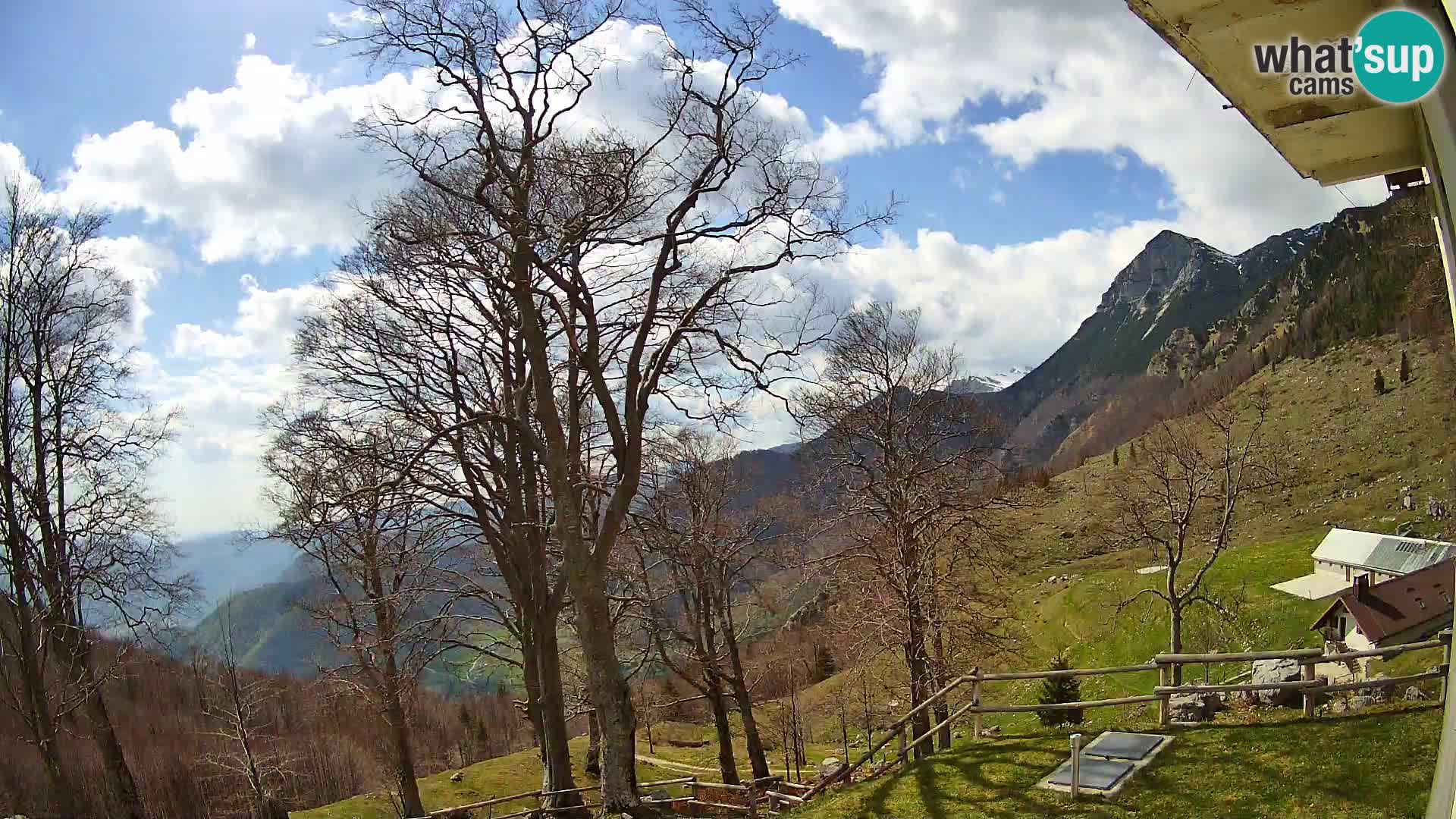 Baita di montagna Planina Razor webcam (1315) | vista su Tolminski Migovec