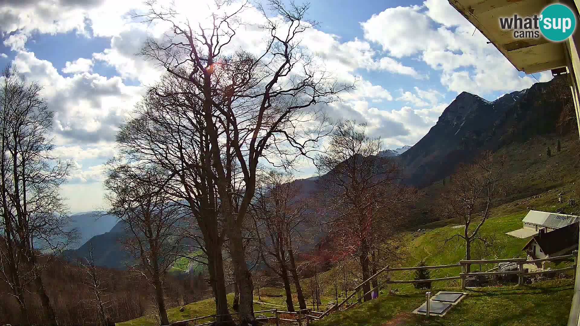 Baita di montagna Planina Razor webcam (1315) | vista su Tolminski Migovec