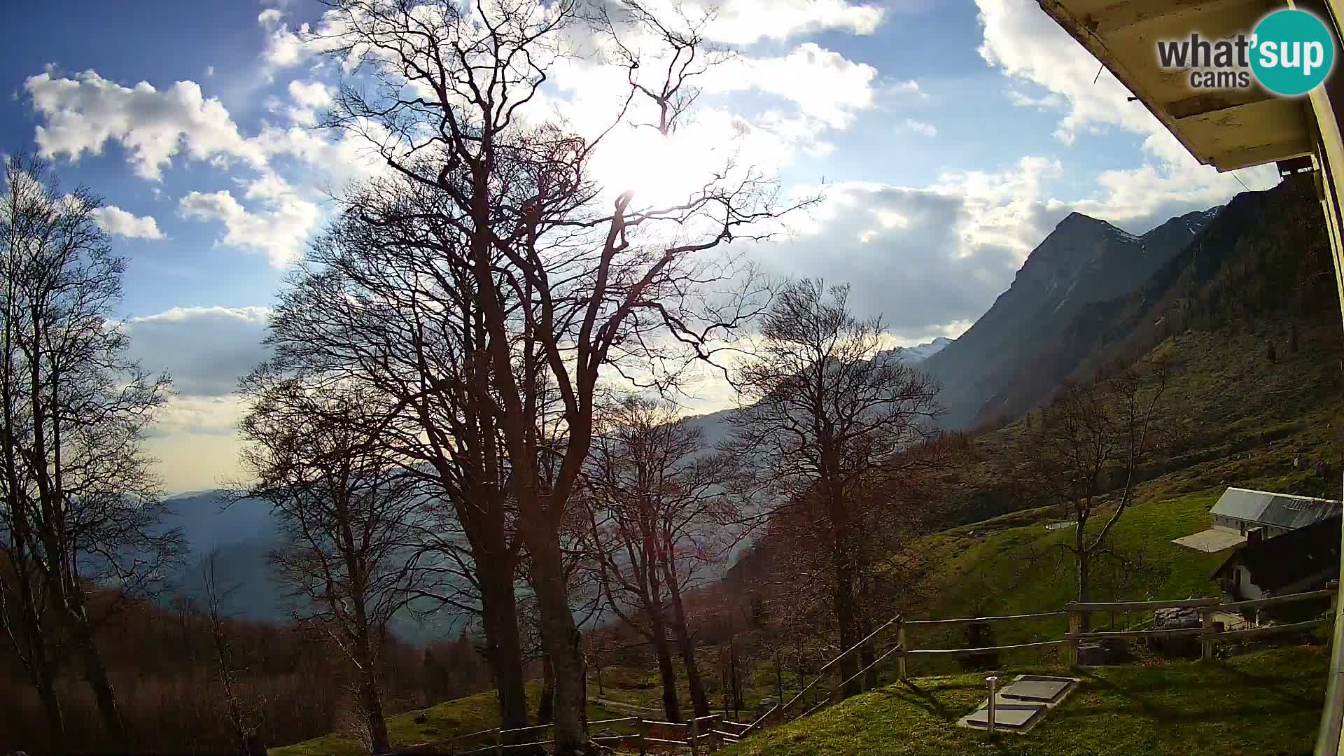 Koča na Planini Razor spletna kamera (1315) | Pogled na Tolminski Migovec