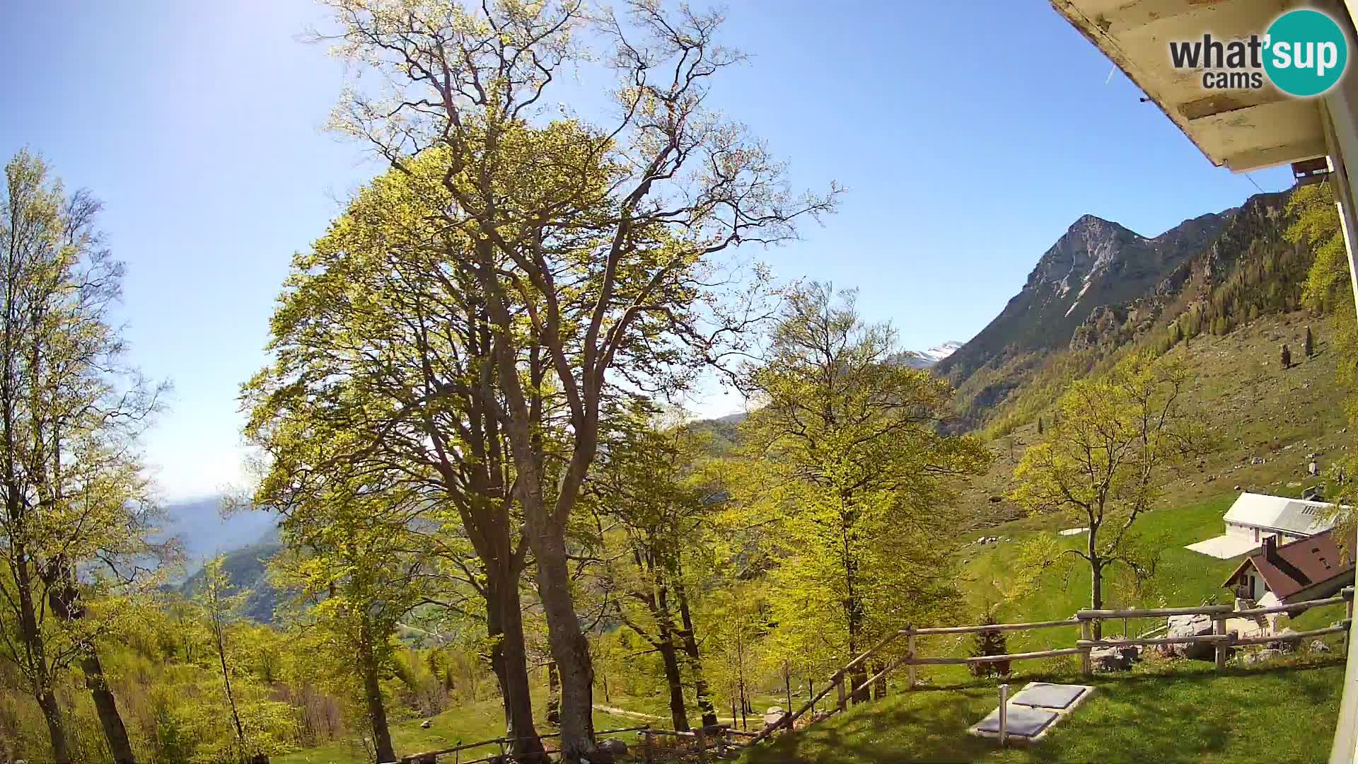 Refuge de la montagne Planina Razor caméra en direct (1315) | vue sur Tolminski Migovec
