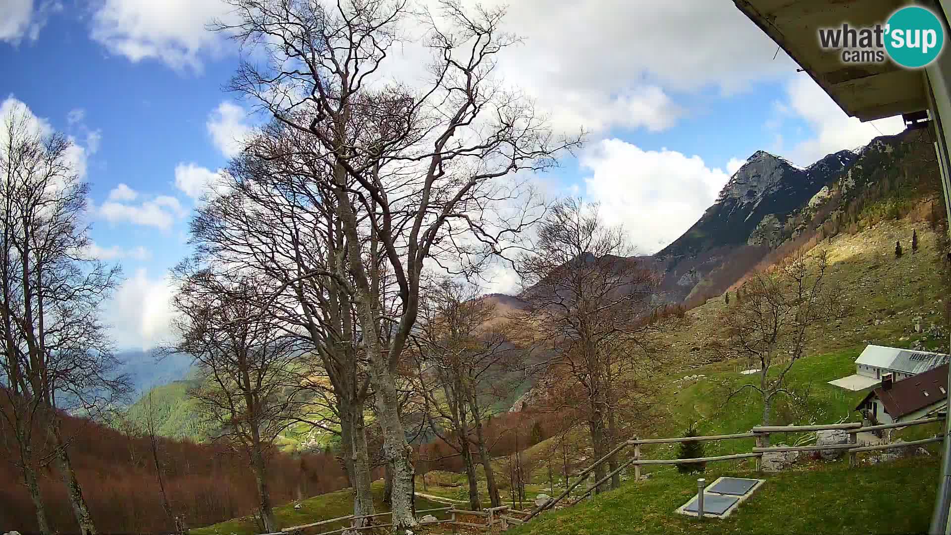 Baita di montagna Planina Razor webcam (1315) | vista su Tolminski Migovec