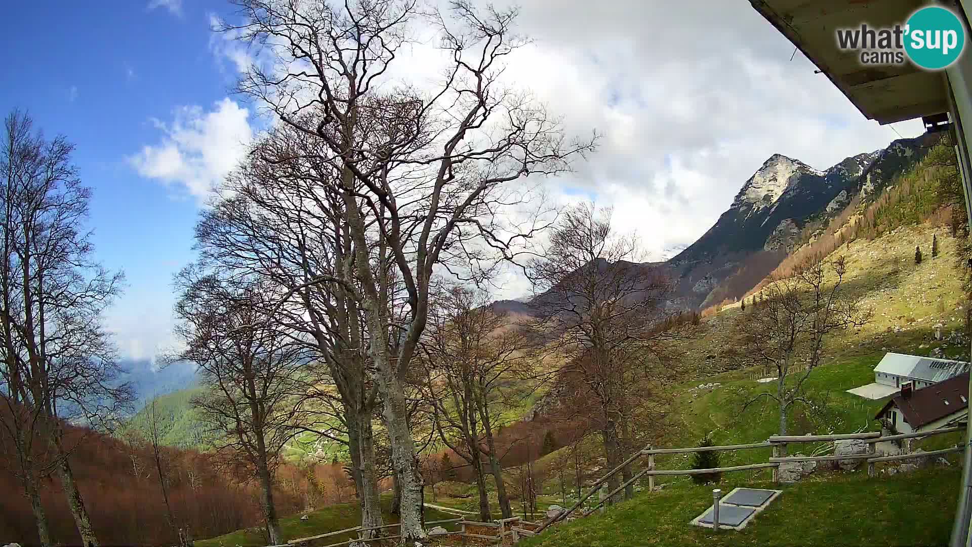 Planina Razor Mountain Hut live cam (1315) | view to Tolminski Migovec