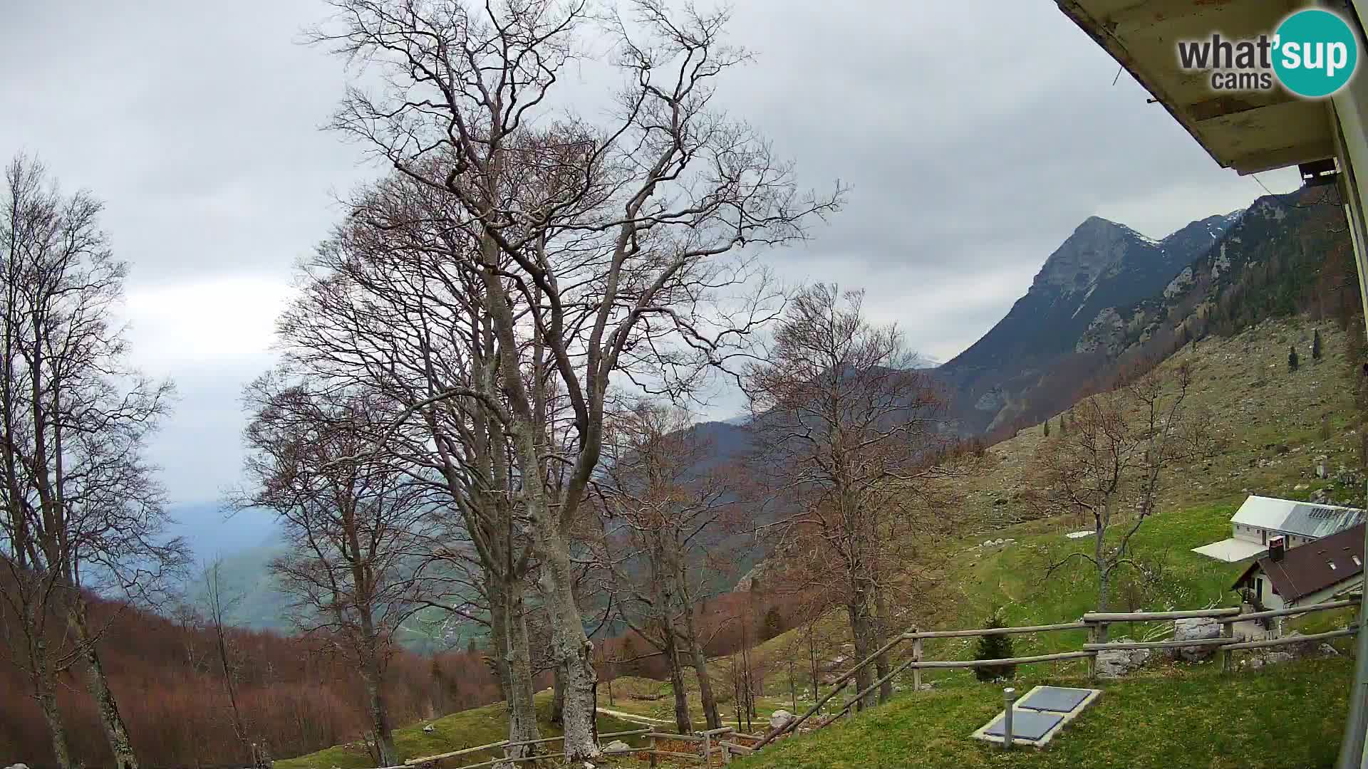 Refuge de la montagne Planina Razor caméra en direct (1315) | vue sur Tolminski Migovec