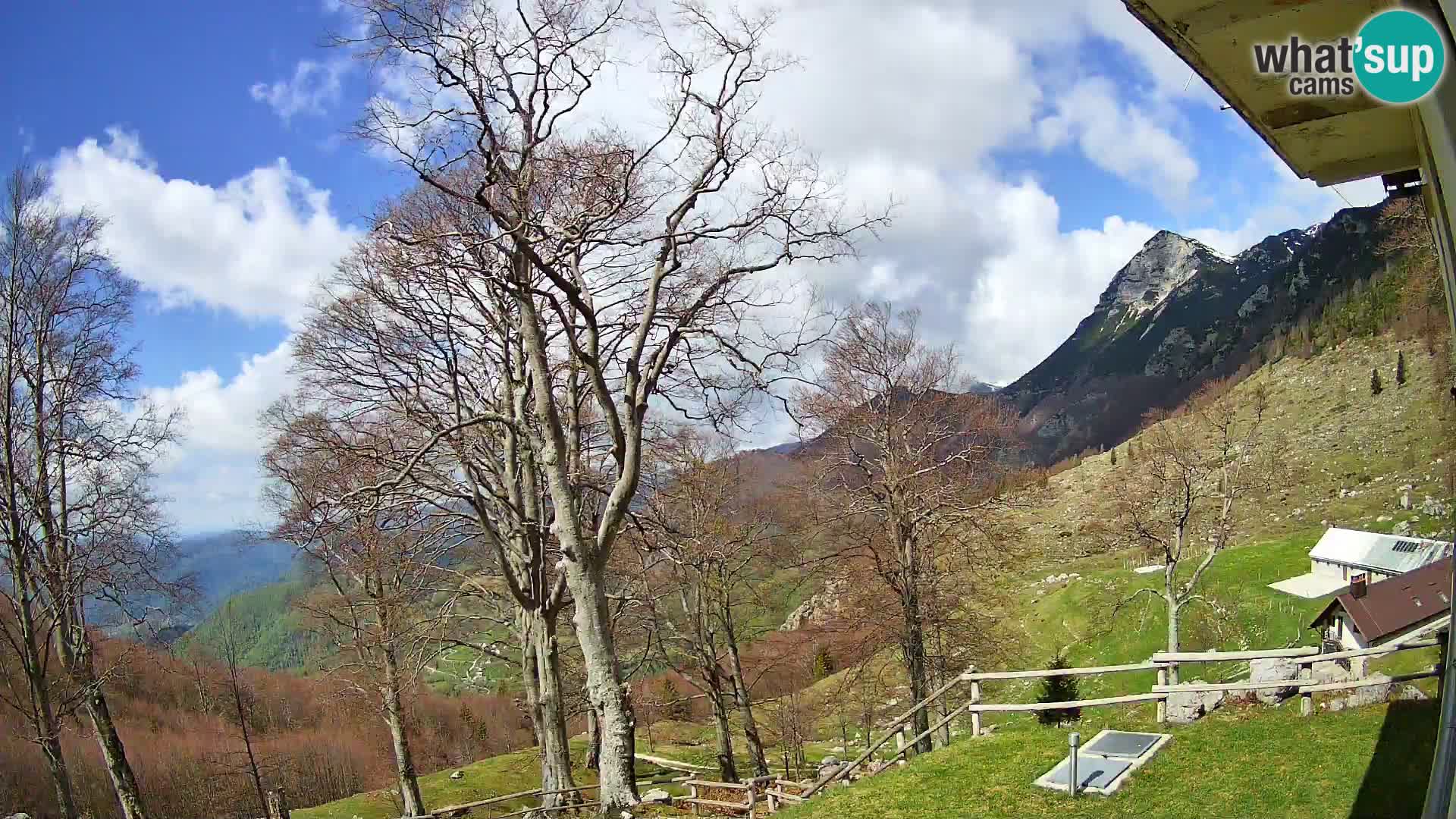 Planina Razor Mountain Hut live cam (1315) | view to Tolminski Migovec