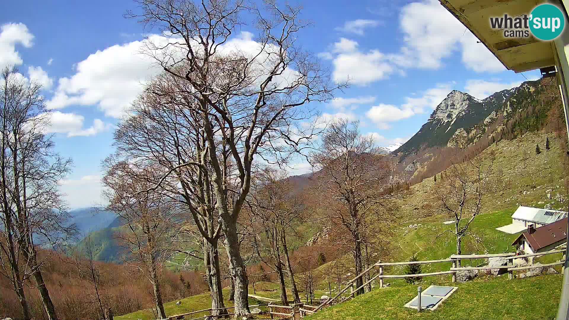 Cámara en vivo de la cabaña de montaña Planina Razor (1315) | vista hacia Tolminski Migovec
