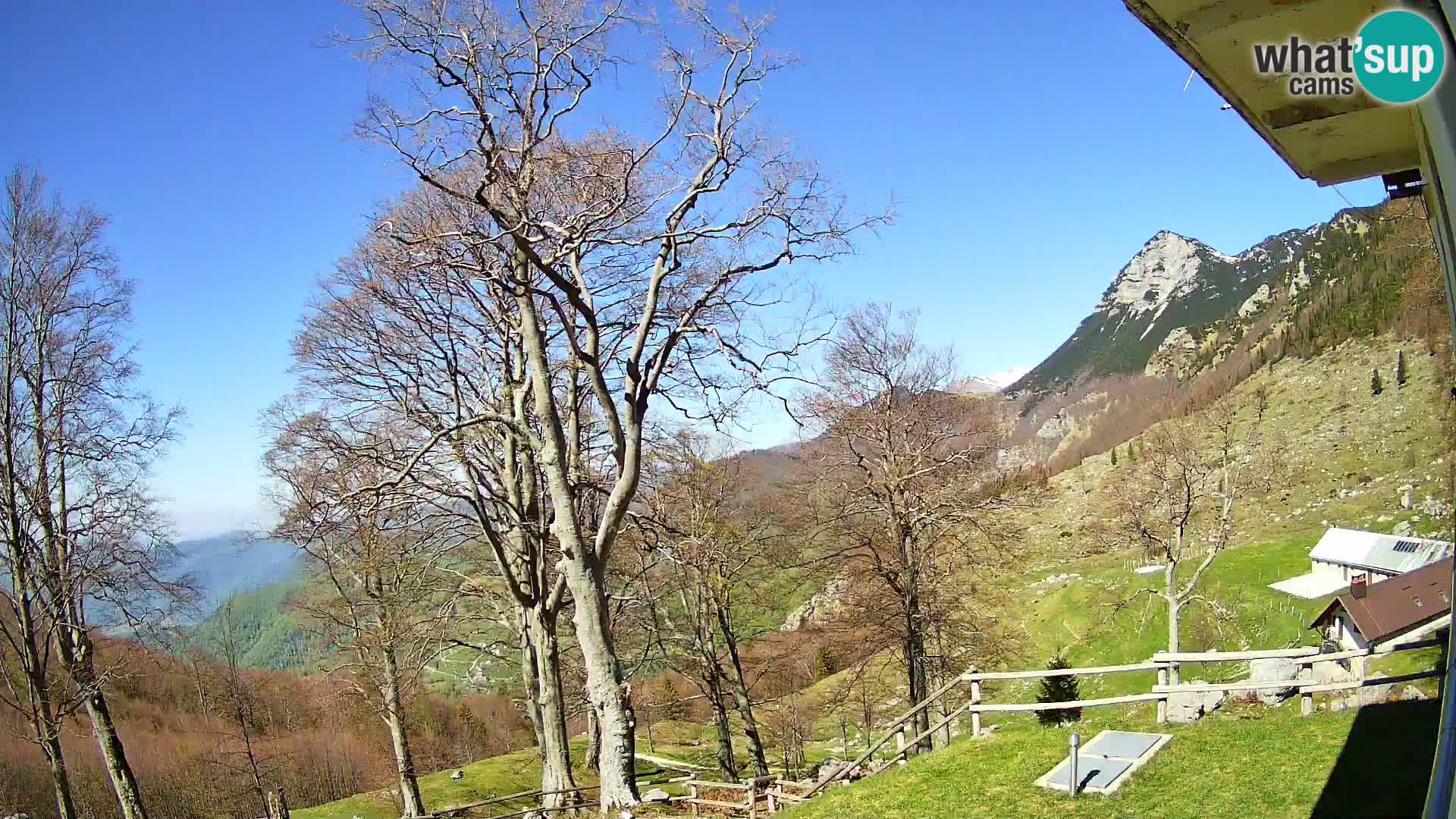 Refuge de la montagne Planina Razor caméra en direct (1315) | vue sur Tolminski Migovec