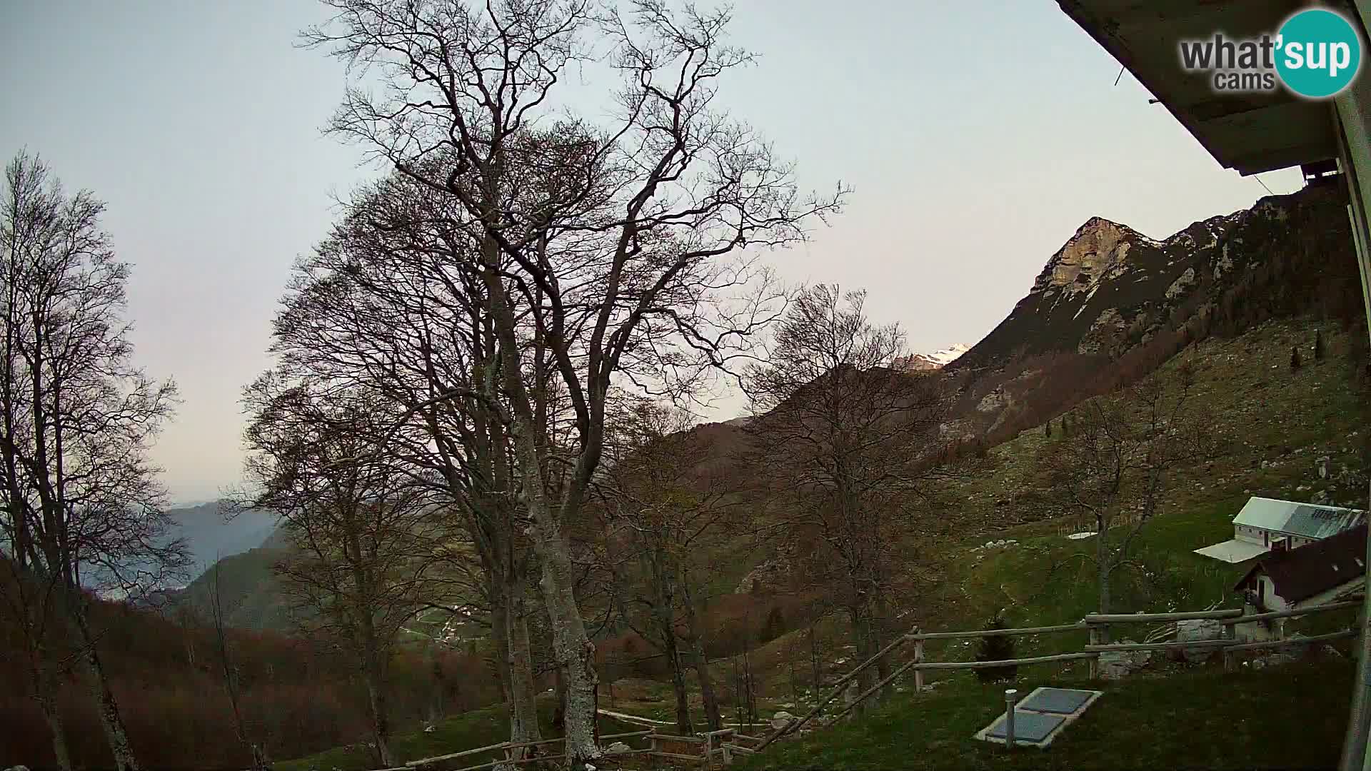 Cámara en vivo de la cabaña de montaña Planina Razor (1315) | vista hacia Tolminski Migovec