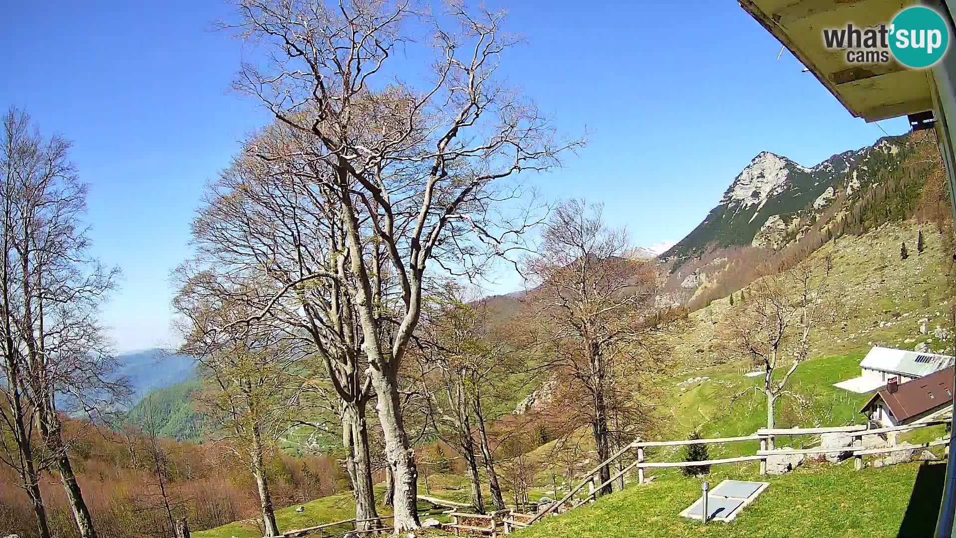 Refuge de la montagne Planina Razor caméra en direct (1315) | vue sur Tolminski Migovec