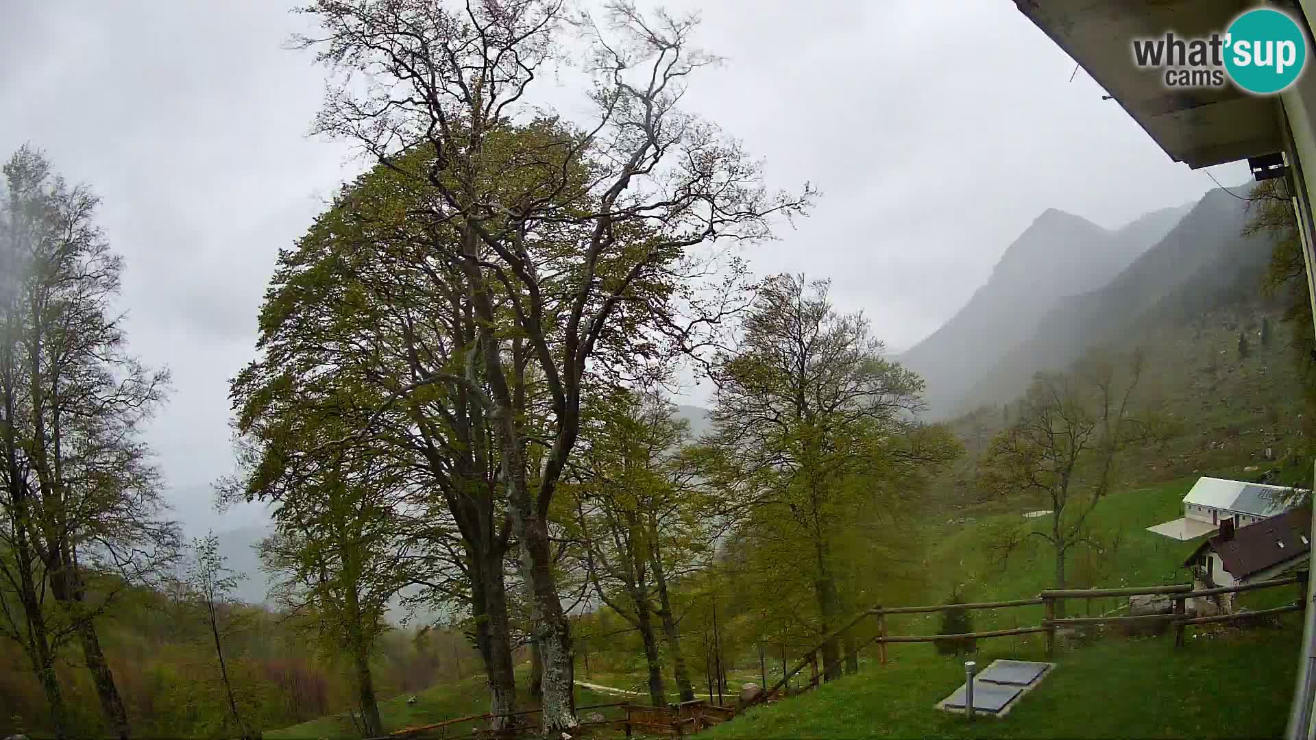 Cámara en vivo de la cabaña de montaña Planina Razor (1315) | vista hacia Tolminski Migovec