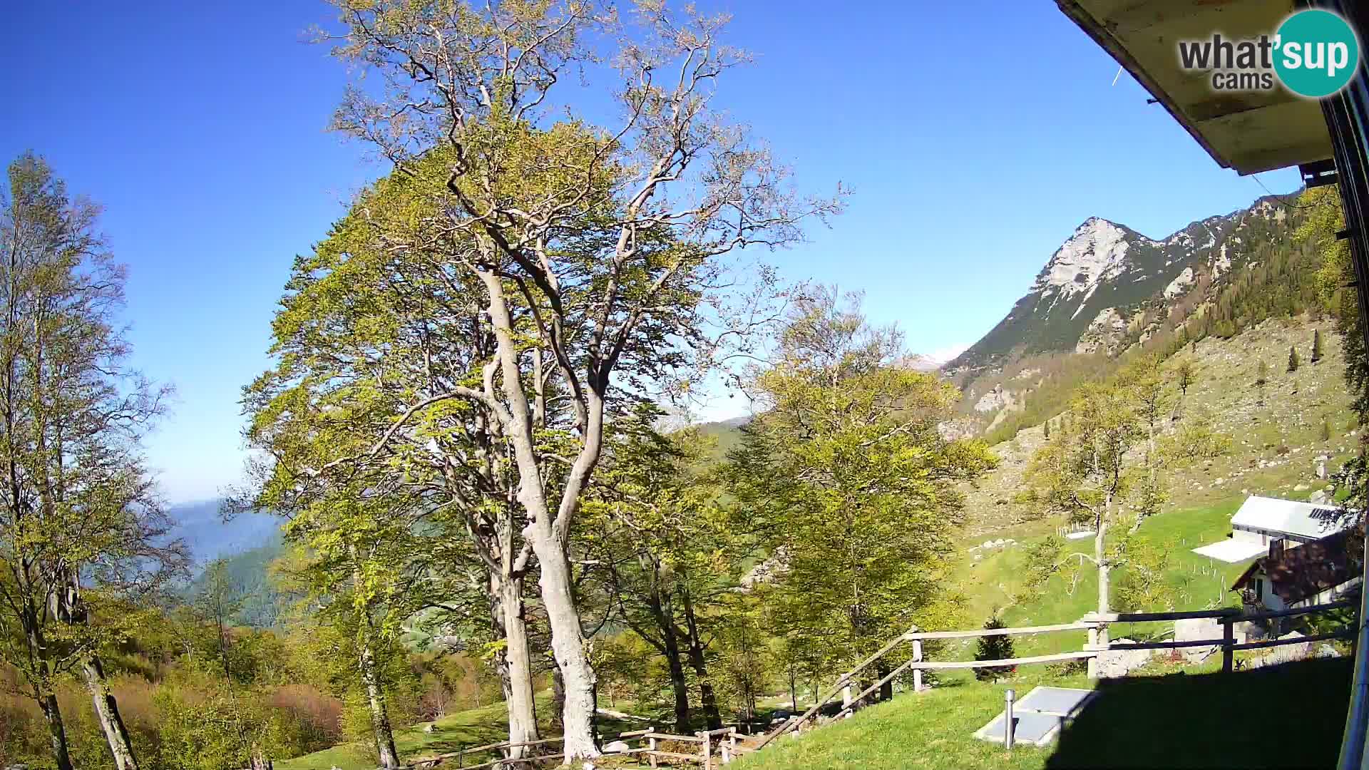 Koča na Planini Razor spletna kamera (1315) | Pogled na Tolminski Migovec