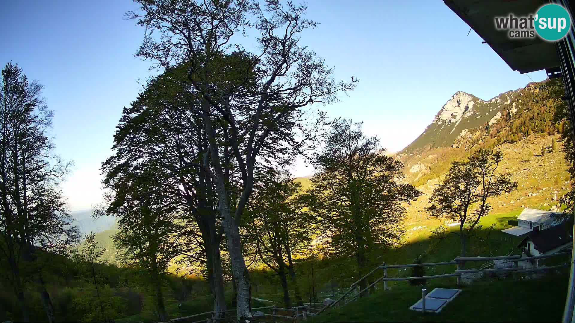 Refuge de la montagne Planina Razor caméra en direct (1315) | vue sur Tolminski Migovec