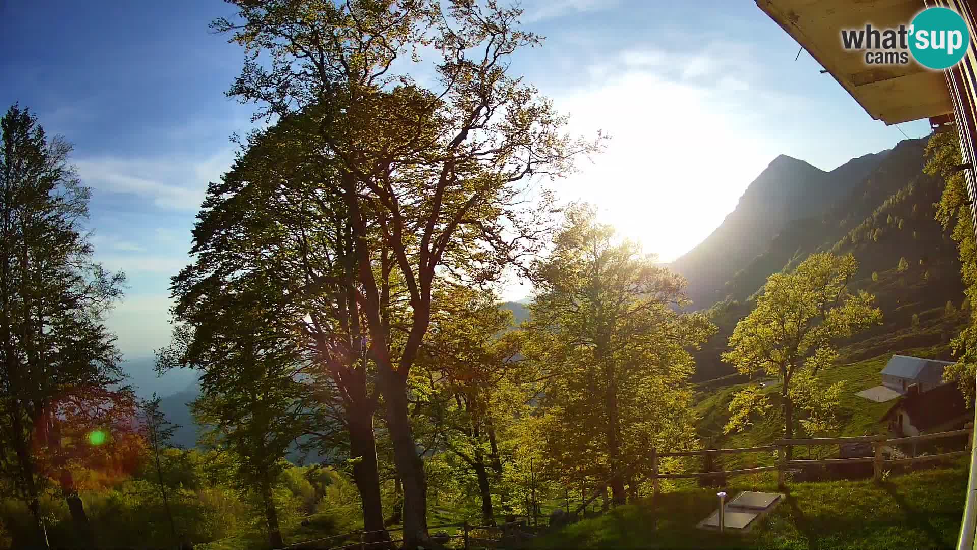 Planina Razor Mountain Hut live cam (1315) | view to Tolminski Migovec