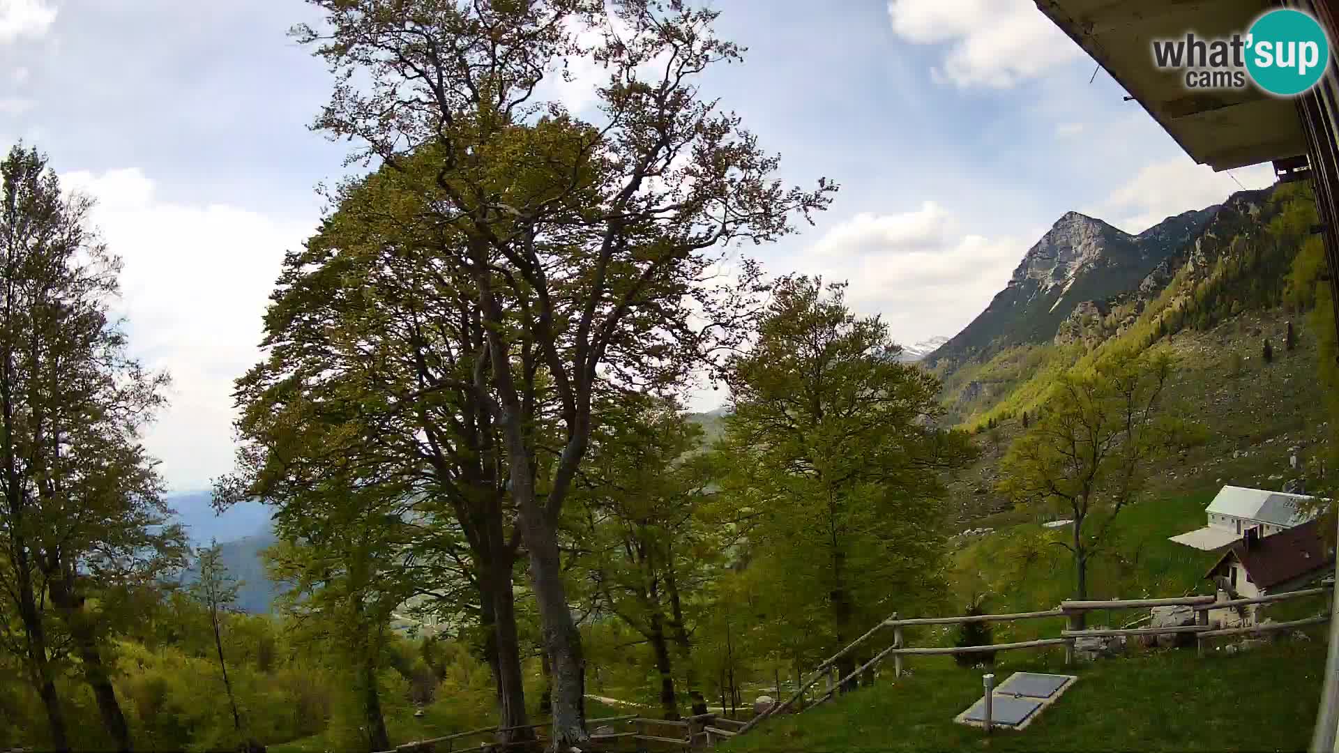 Planina Razor Mountain Hut live cam (1315) | view to Tolminski Migovec