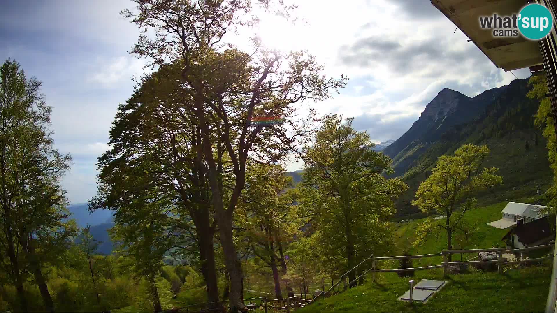 Planina Razor Mountain Hut live cam (1315) | view to Tolminski Migovec