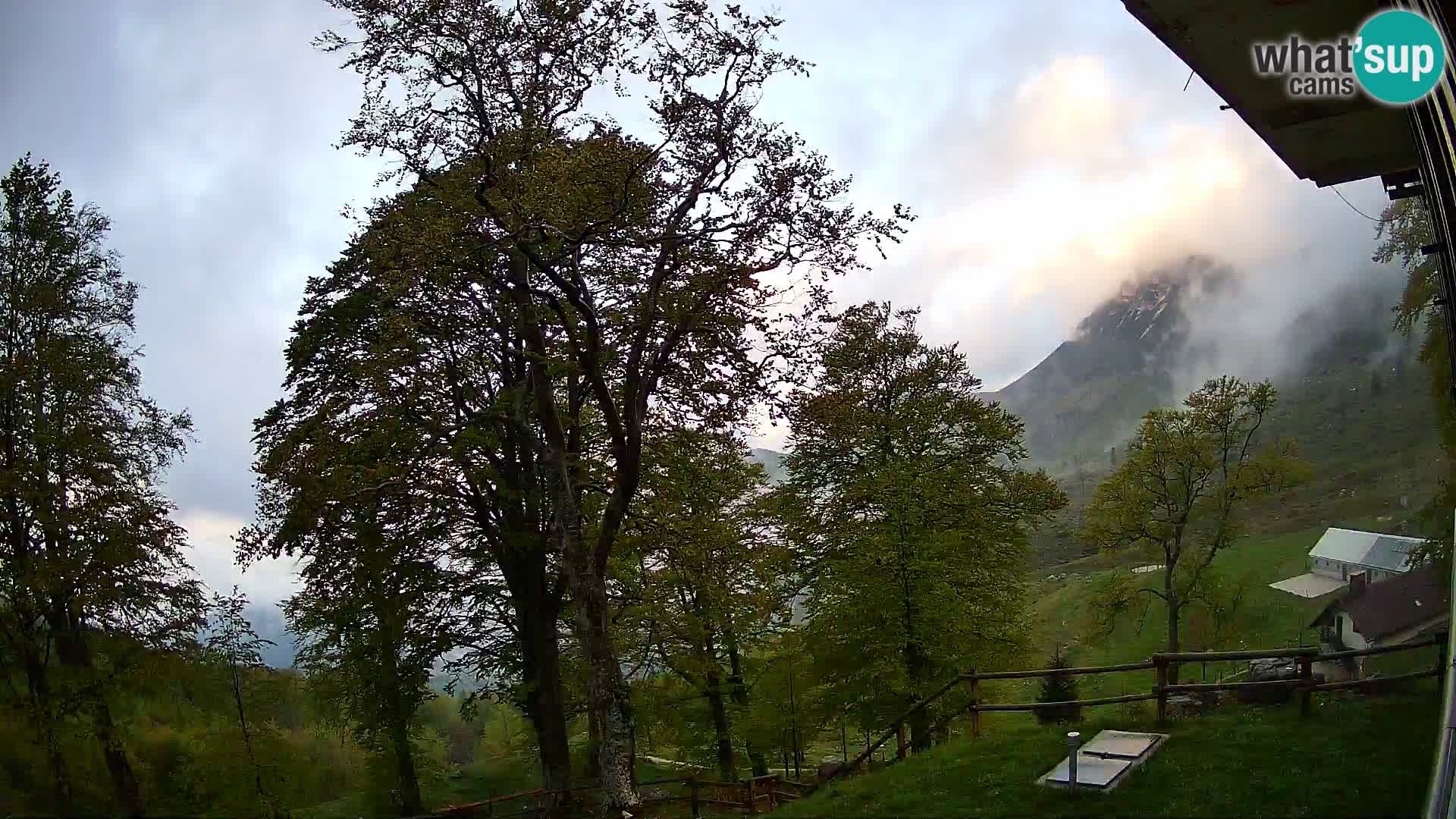 Refuge de la montagne Planina Razor caméra en direct (1315) | vue sur Tolminski Migovec