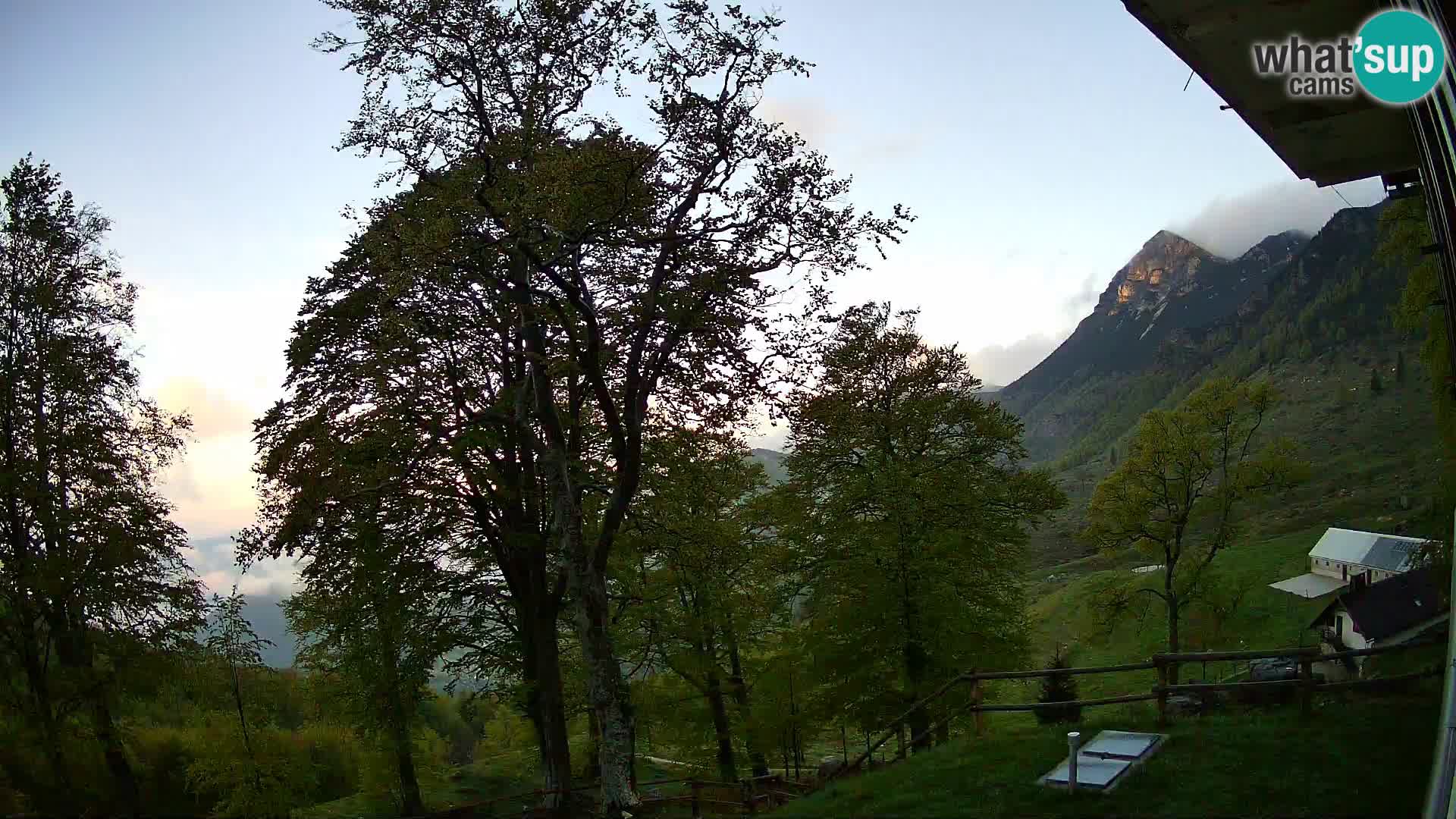 Koča na Planini Razor spletna kamera (1315) | Pogled na Tolminski Migovec