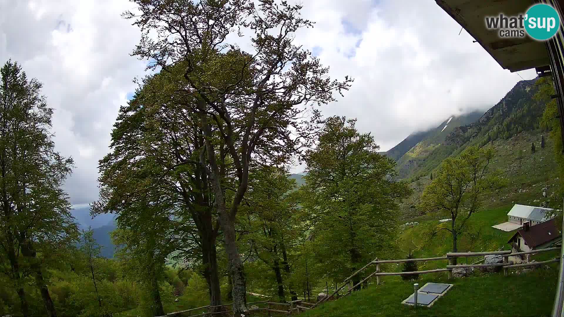 Planina Razor Mountain Hut live cam (1315) | view to Tolminski Migovec