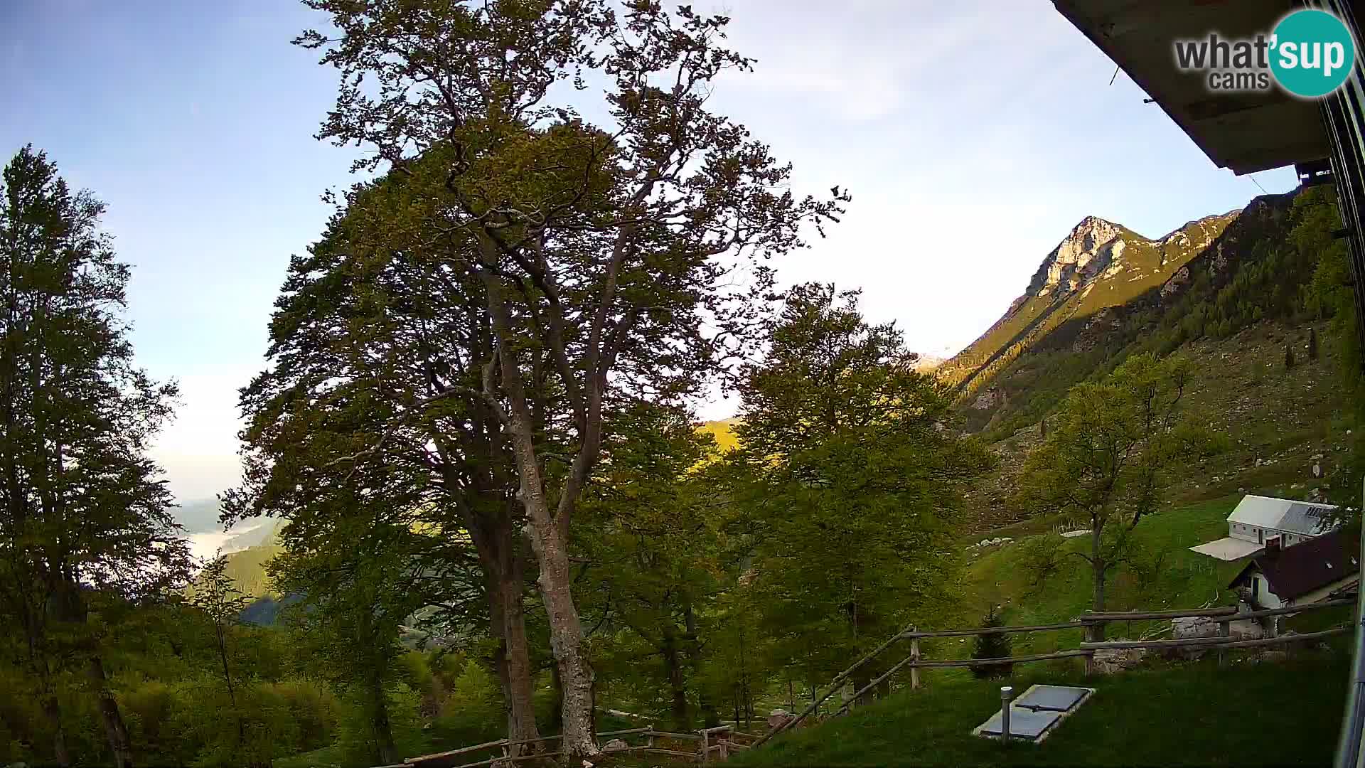 Planina Razor Mountain Hut live cam (1315) | view to Tolminski Migovec