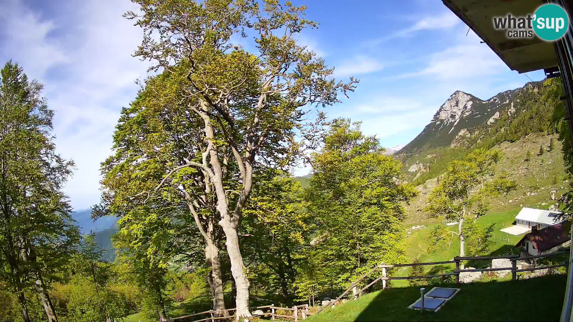 Planina Razor Mountain Hut live cam (1315) | view to Tolminski Migovec