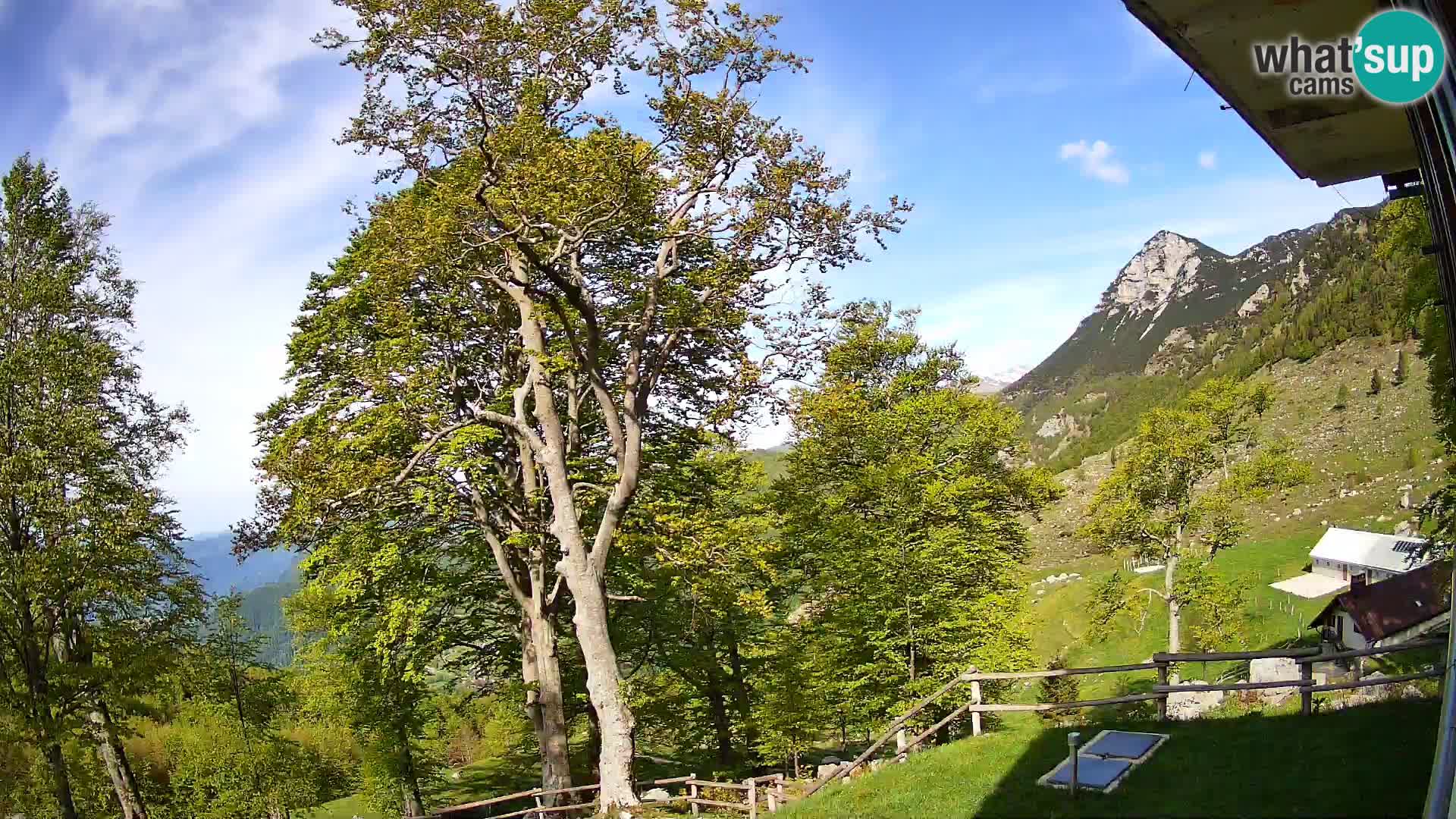 Koča na Planini Razor spletna kamera (1315) | Pogled na Tolminski Migovec