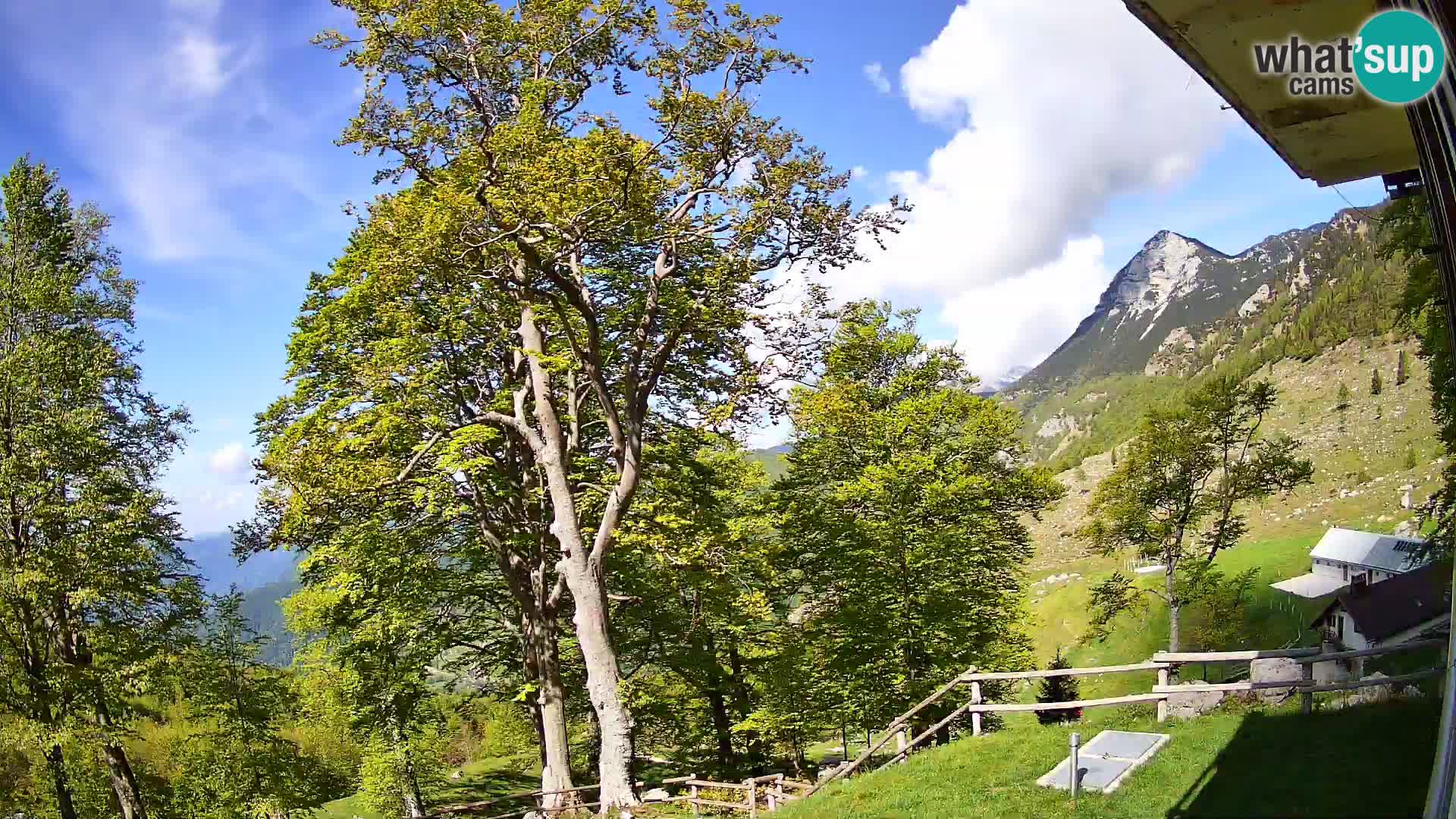 Refuge de la montagne Planina Razor caméra en direct (1315) | vue sur Tolminski Migovec