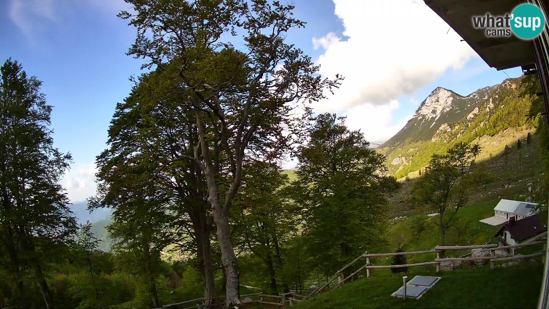 Baita di montagna Planina Razor webcam (1315) | vista su Tolminski Migovec