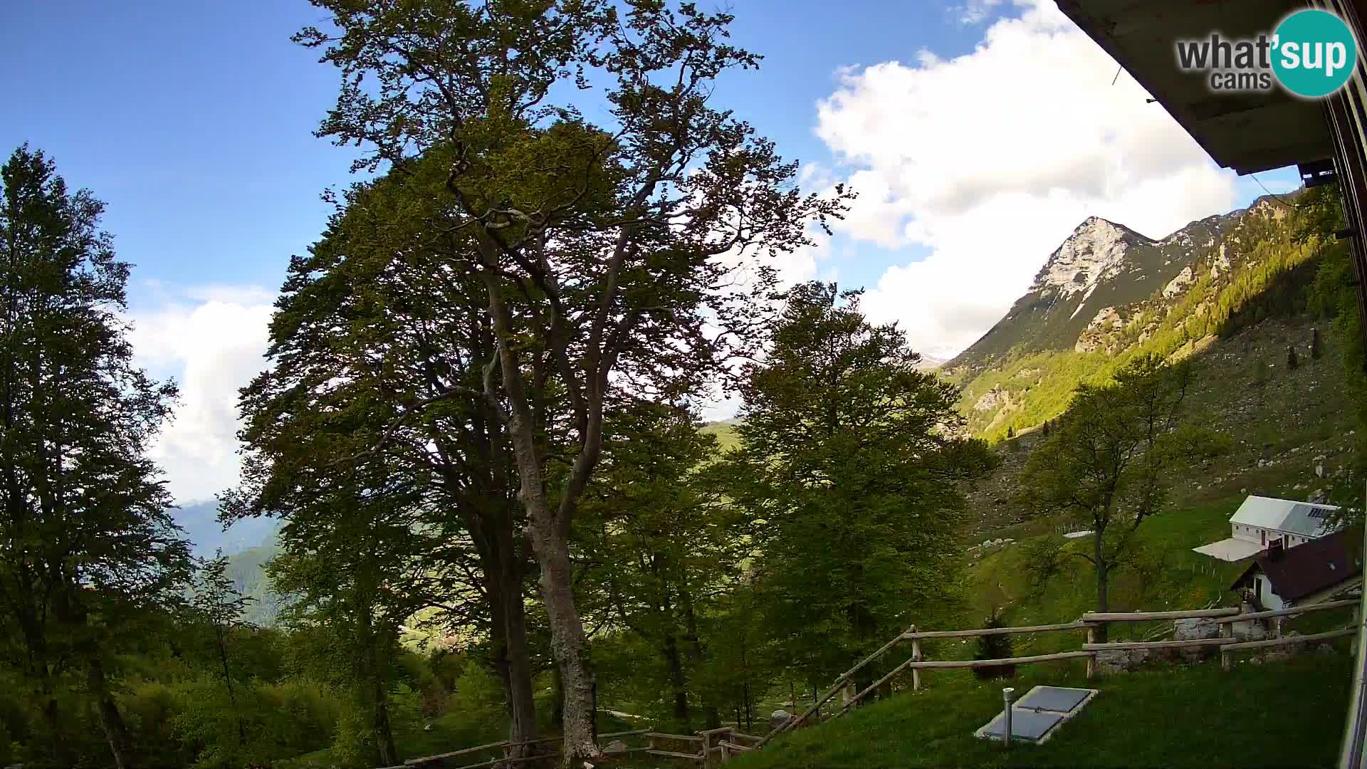 Refuge de la montagne Planina Razor caméra en direct (1315) | vue sur Tolminski Migovec