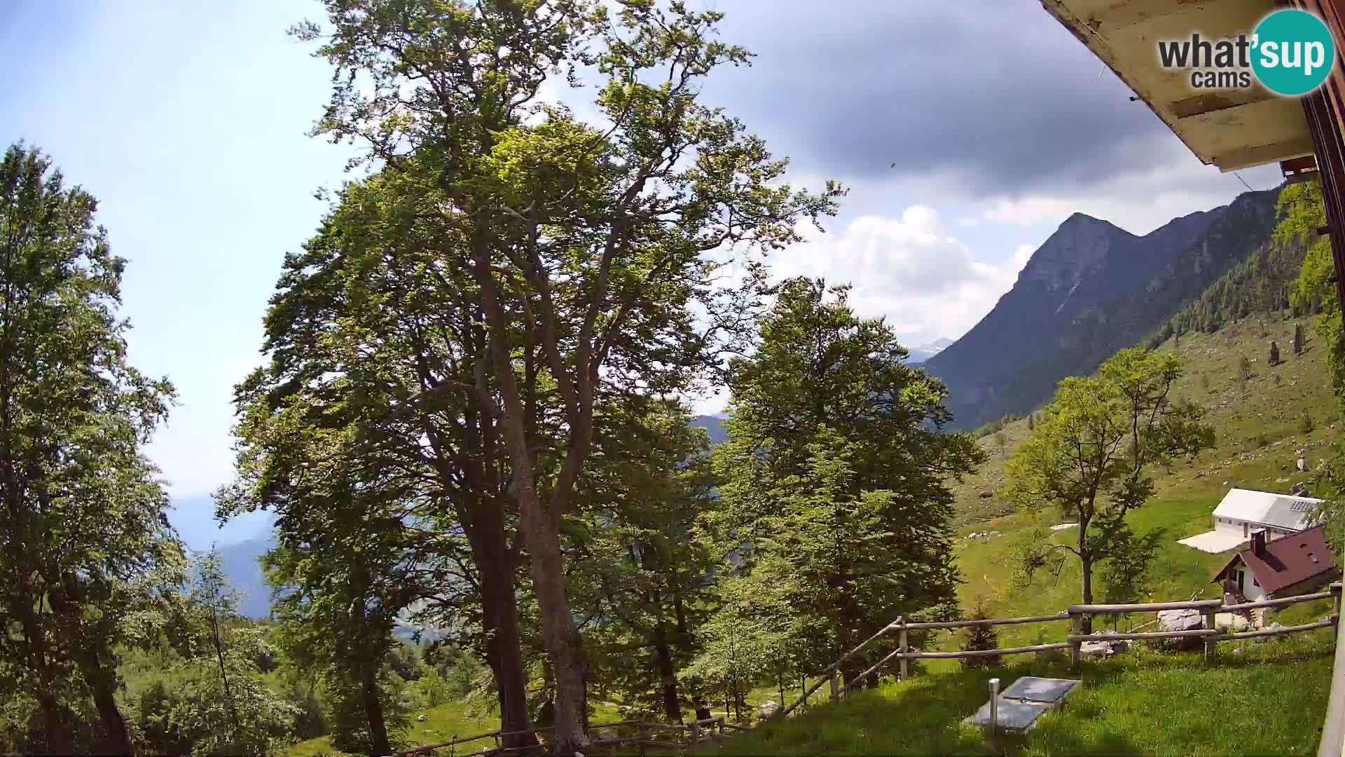 Refuge de la montagne Planina Razor caméra en direct (1315) | vue sur Tolminski Migovec