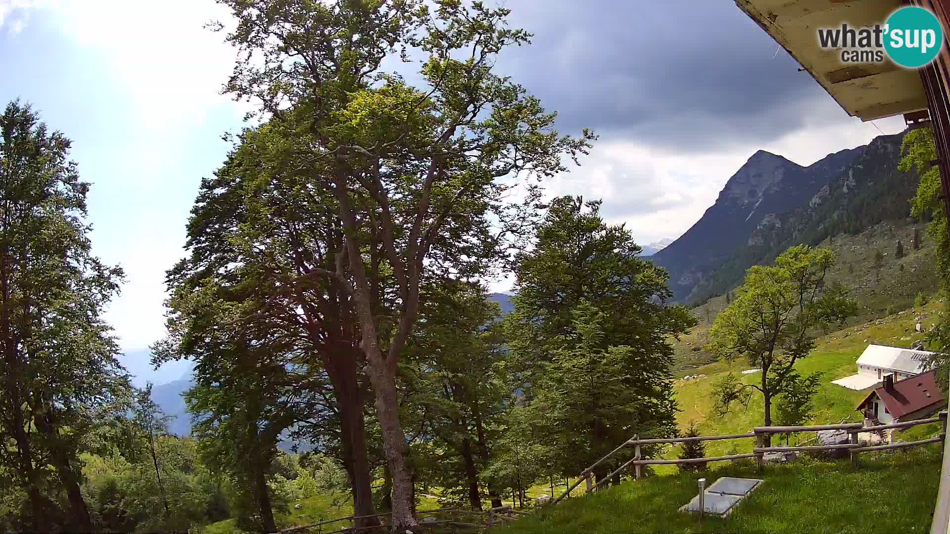 Planina Razor Mountain Hut live cam (1315) | view to Tolminski Migovec