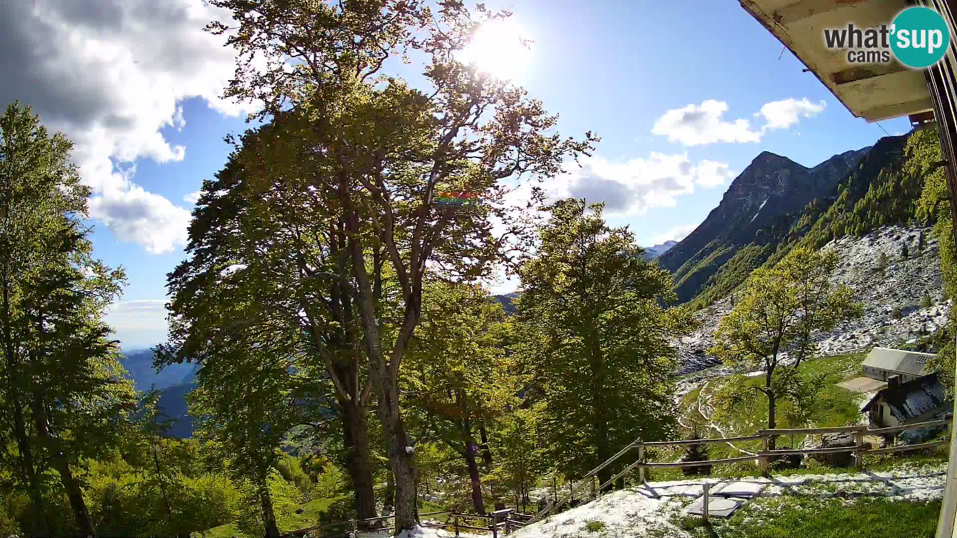 Refuge de la montagne Planina Razor caméra en direct (1315) | vue sur Tolminski Migovec