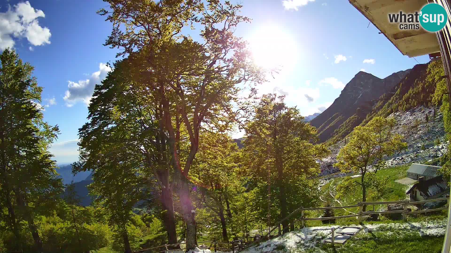 Planina Razor Mountain Hut live cam (1315) | view to Tolminski Migovec