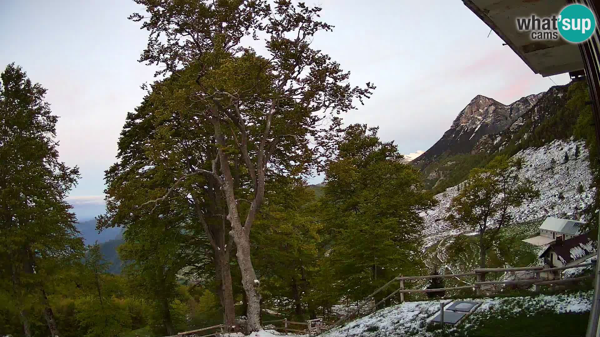 Planina Razor Mountain Hut live cam (1315) | view to Tolminski Migovec