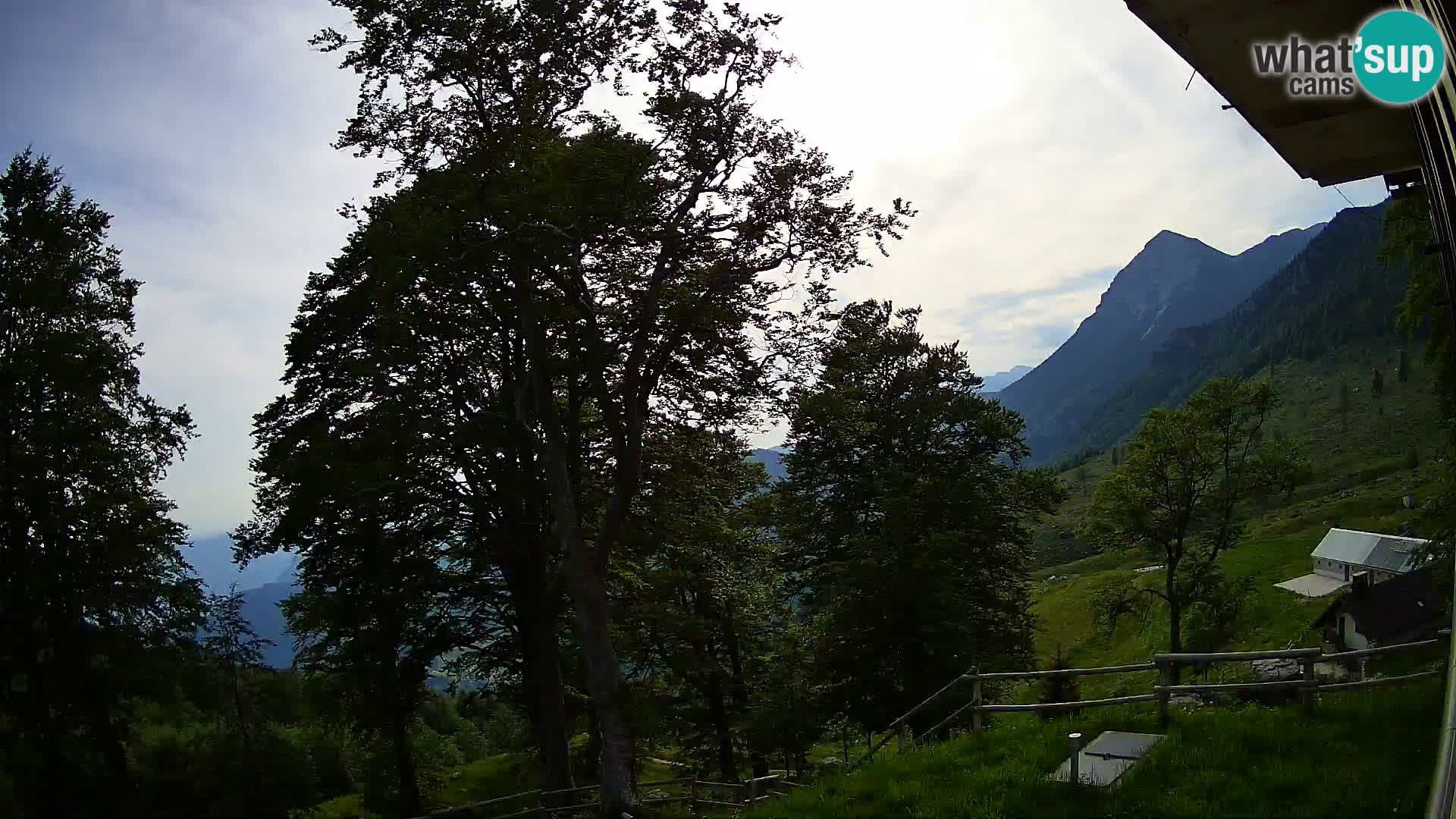 Planina Razor Mountain Hut live cam (1315) | view to Tolminski Migovec