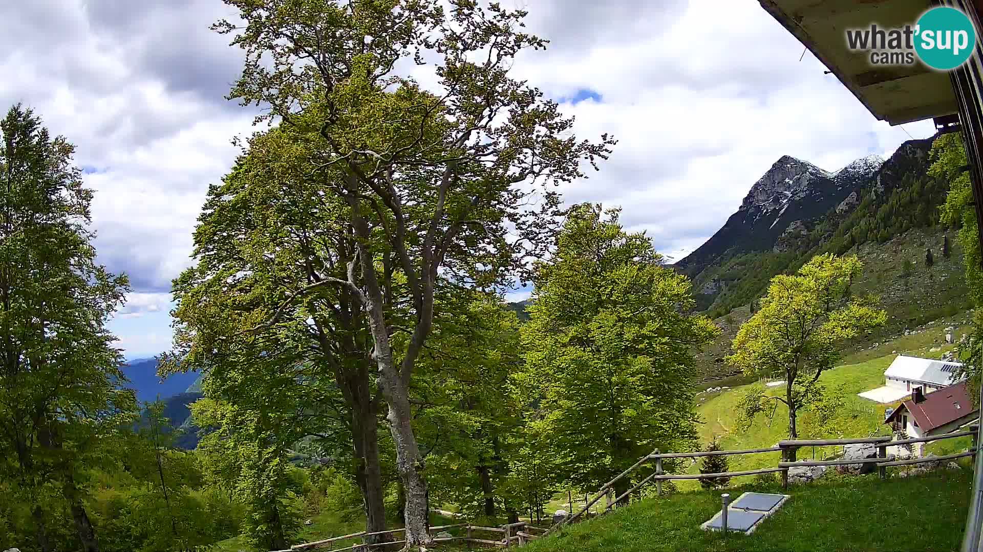 Refuge de la montagne Planina Razor caméra en direct (1315) | vue sur Tolminski Migovec